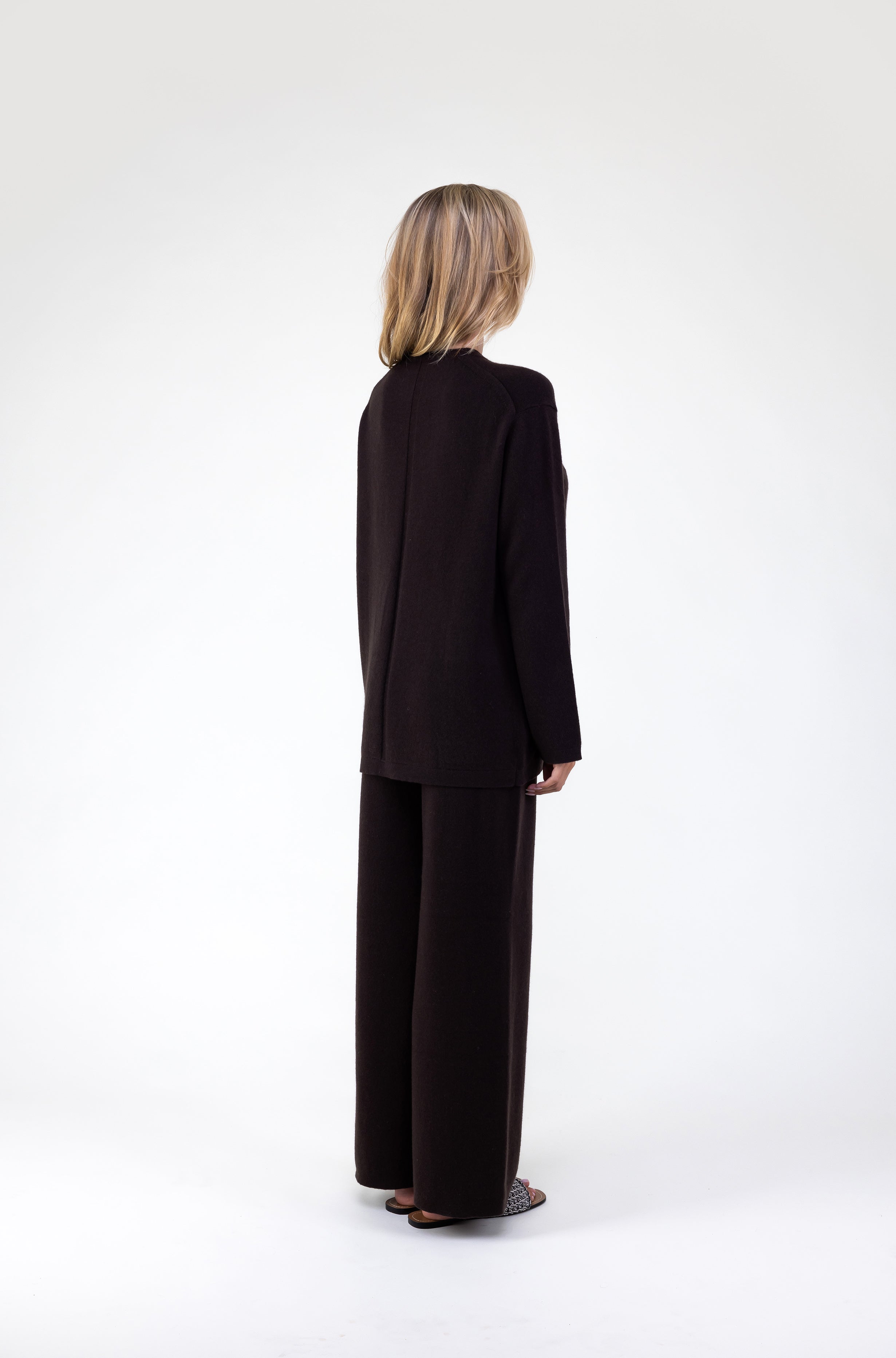 Van Kukil 100% Cashmere Deep V-Neck Sweater