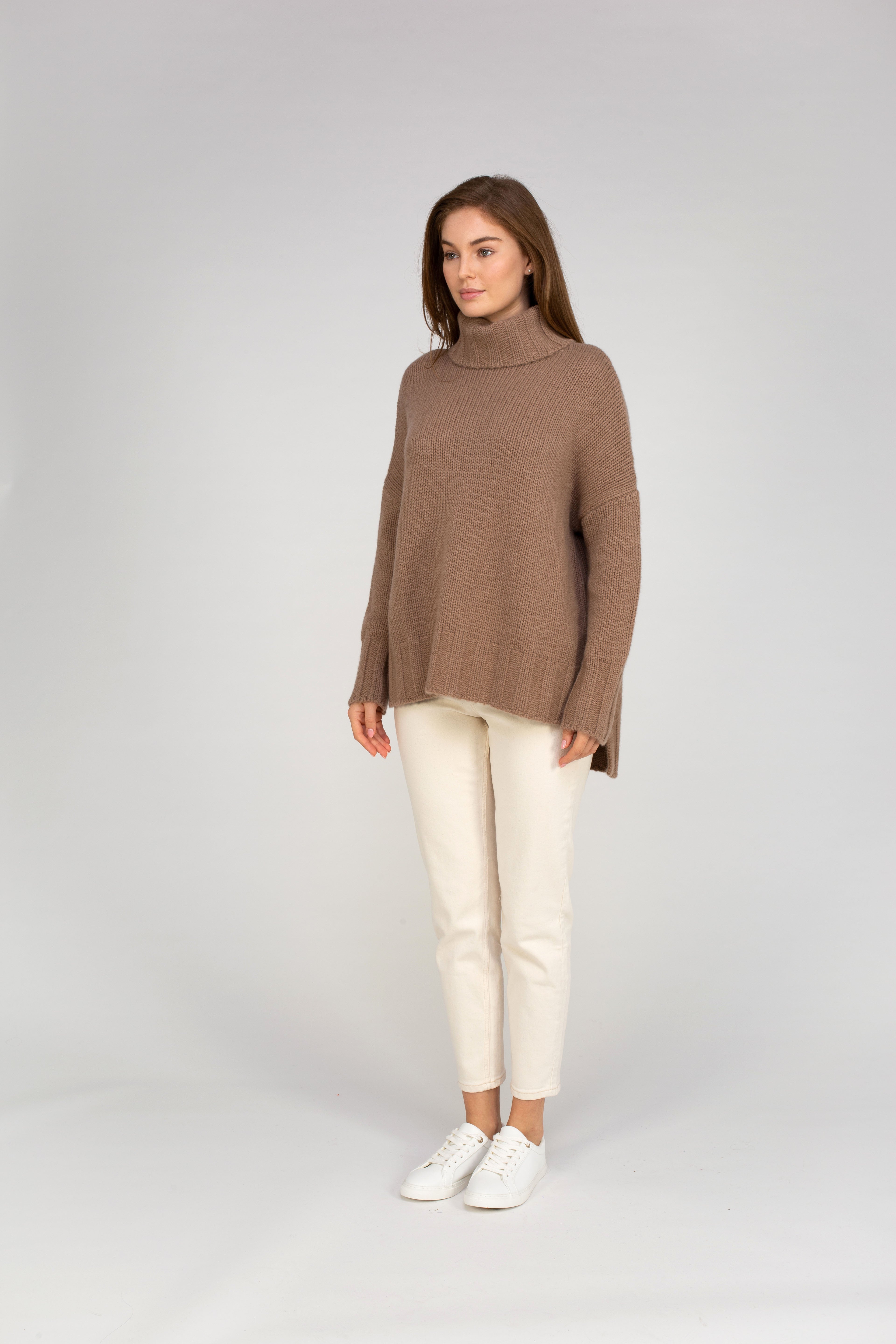 Van Kukil Cashmere Oversized Turtleneck Sweater