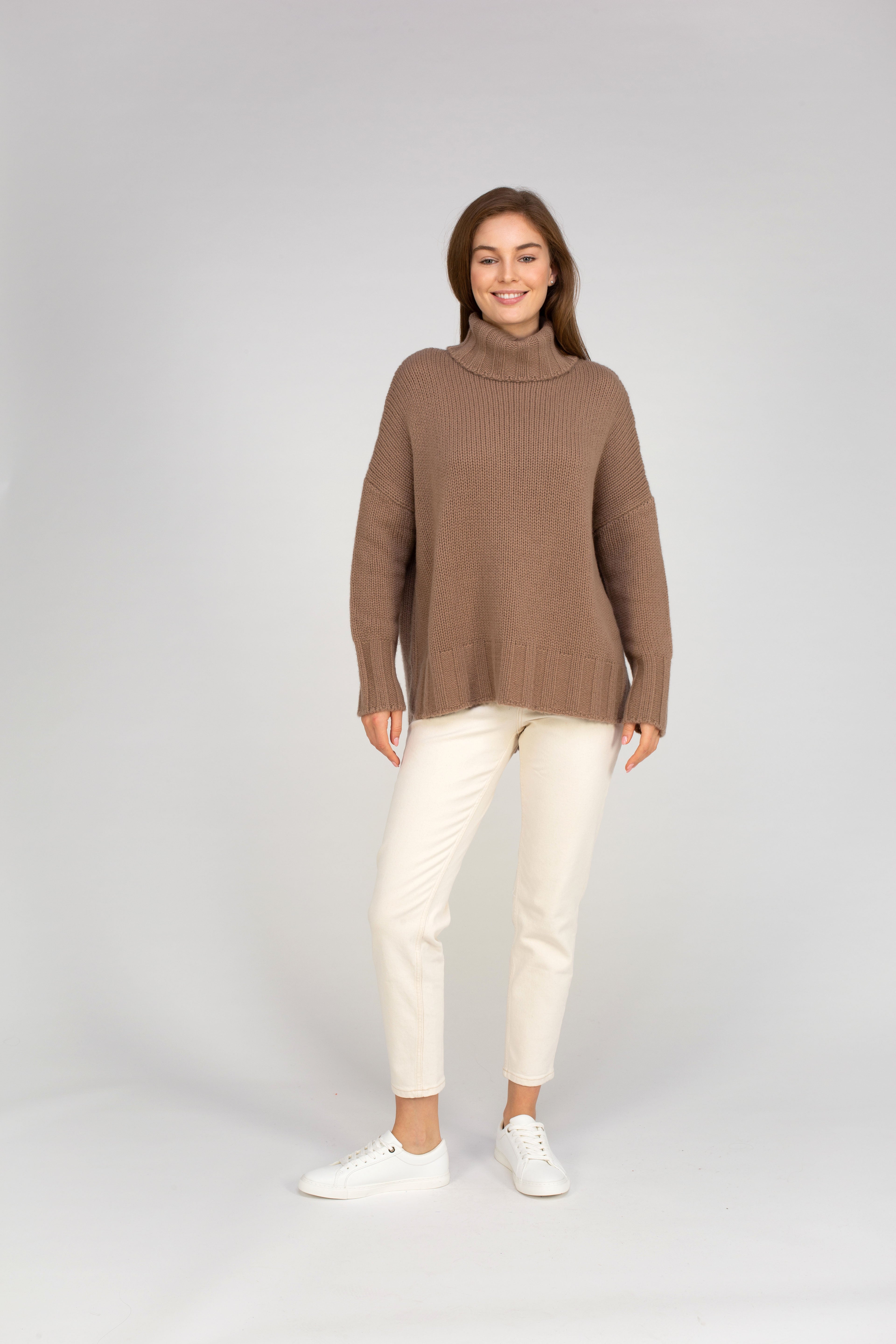 Van Kukil Cashmere Oversized Turtleneck Sweater