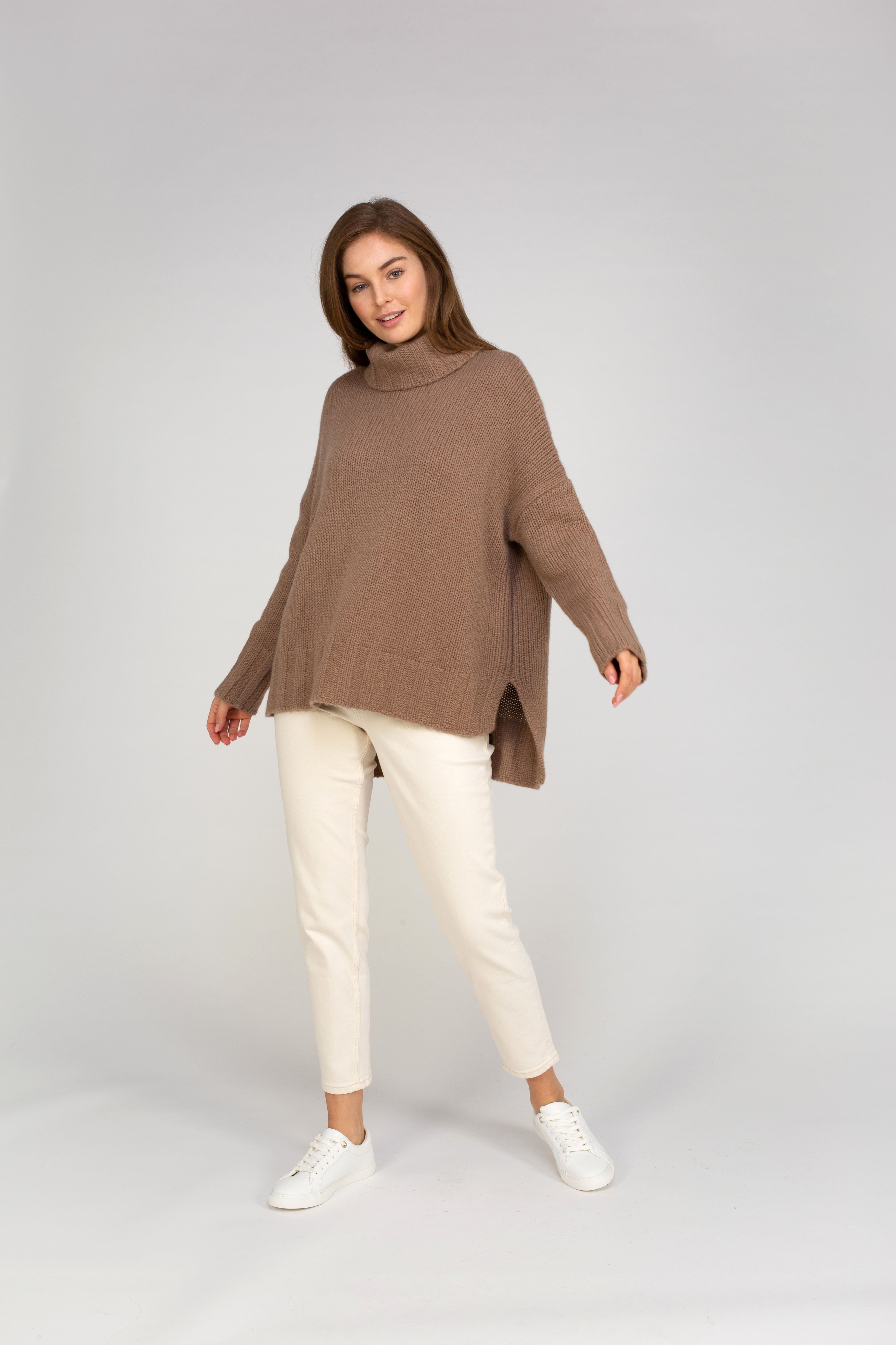 Van Kukil Cashmere Oversized Turtleneck Sweater