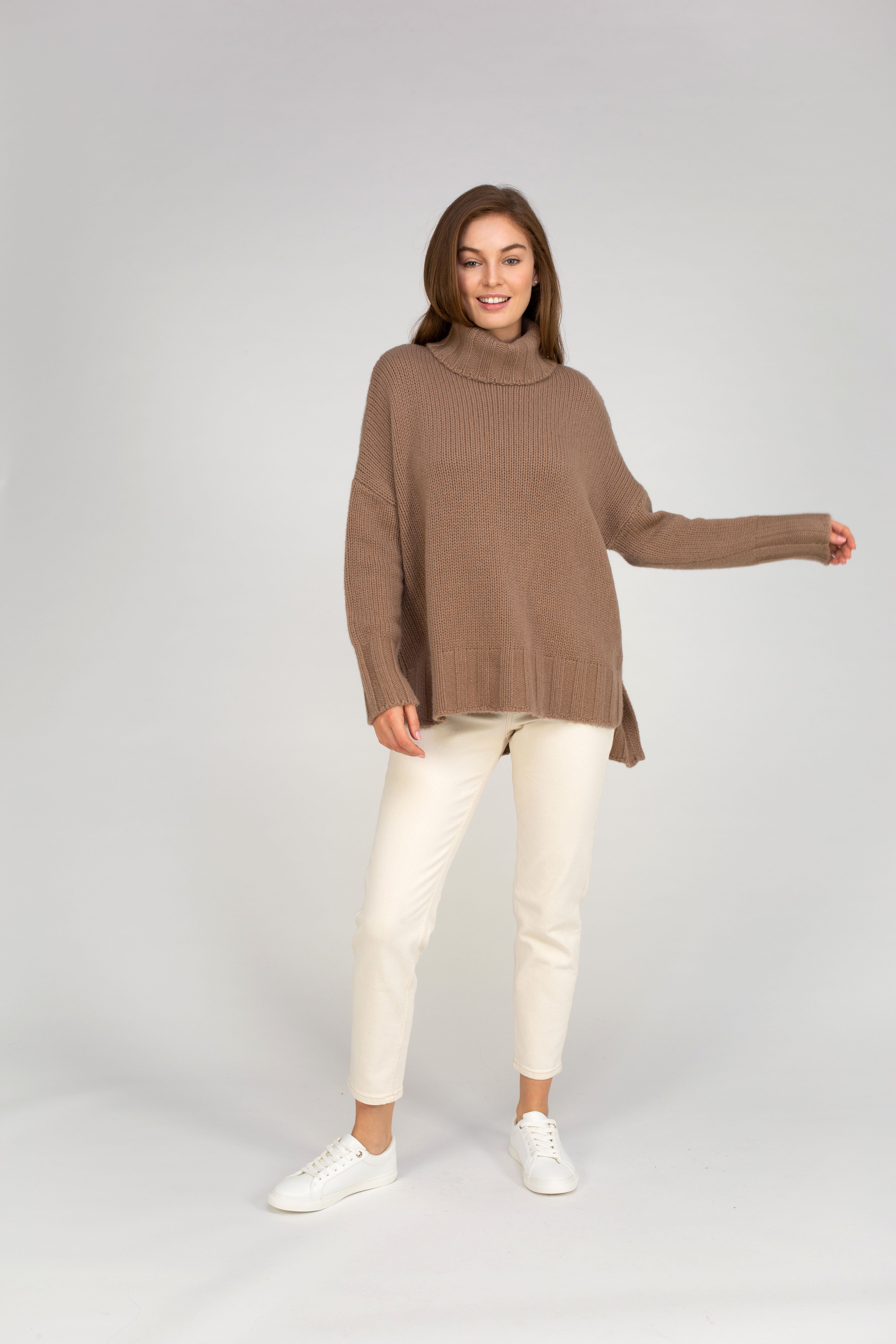 Van Kukil Cashmere Oversized Turtleneck Sweater