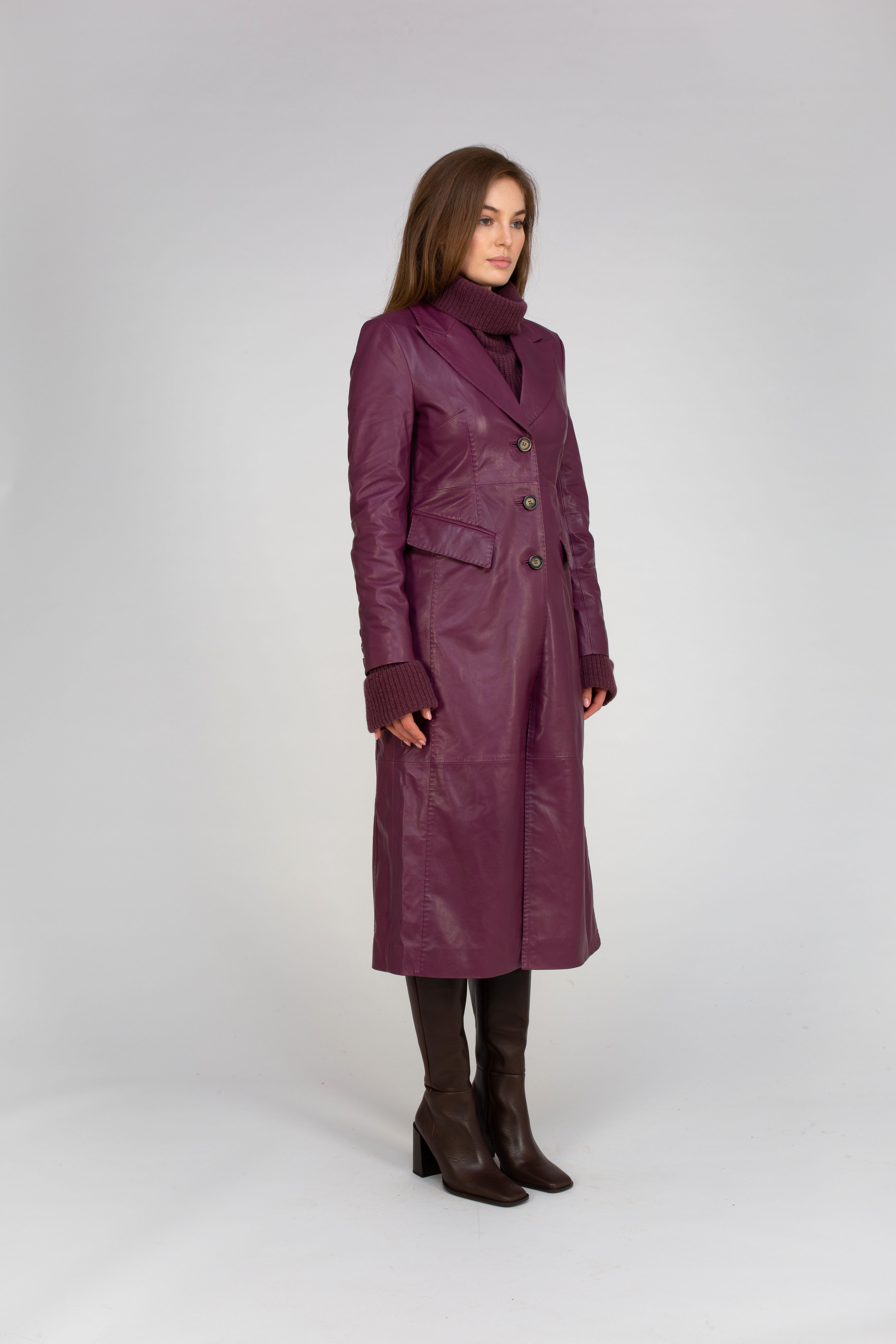 Van Kukil Tailored Leather Coat