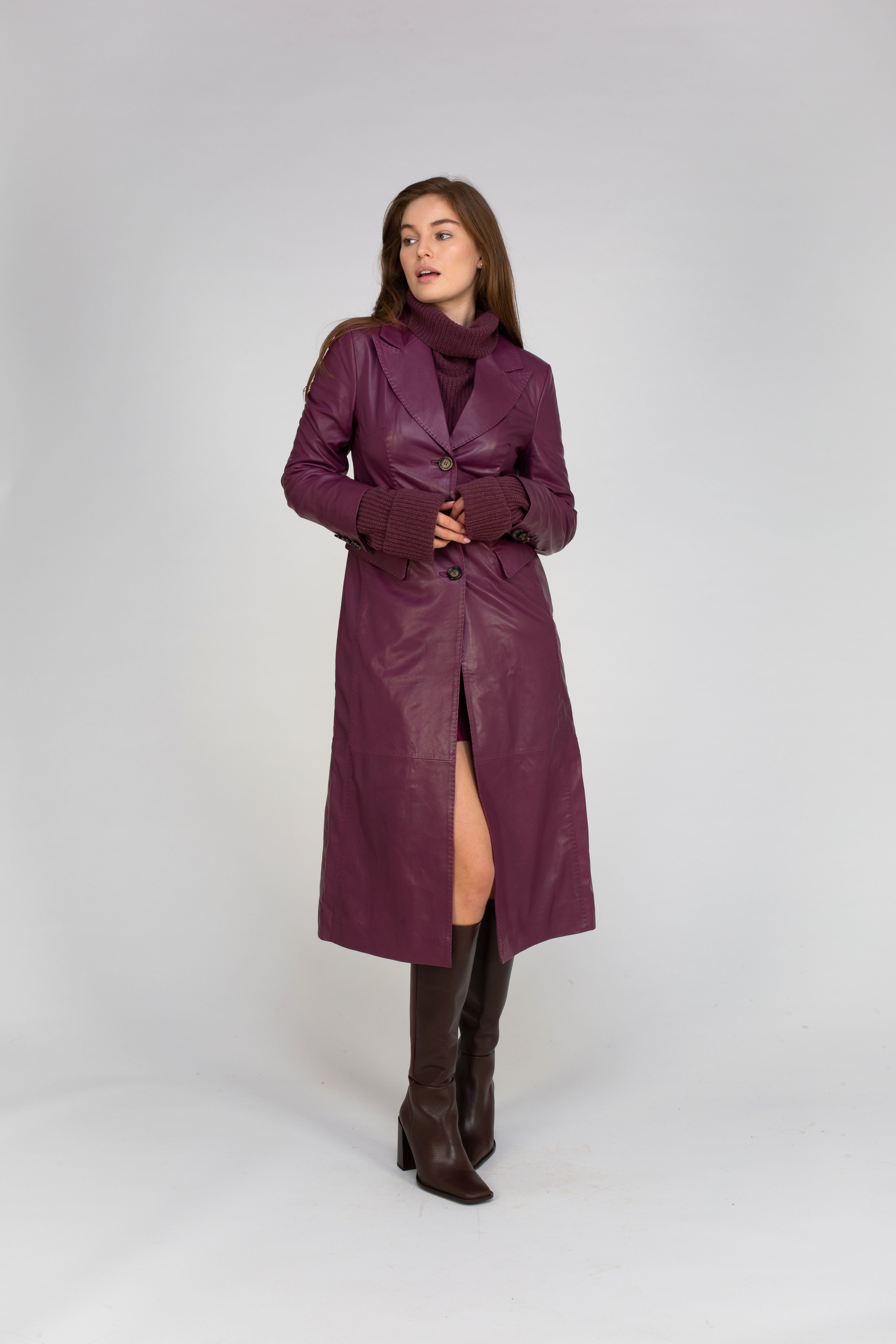 Van Kukil Tailored Leather Coat