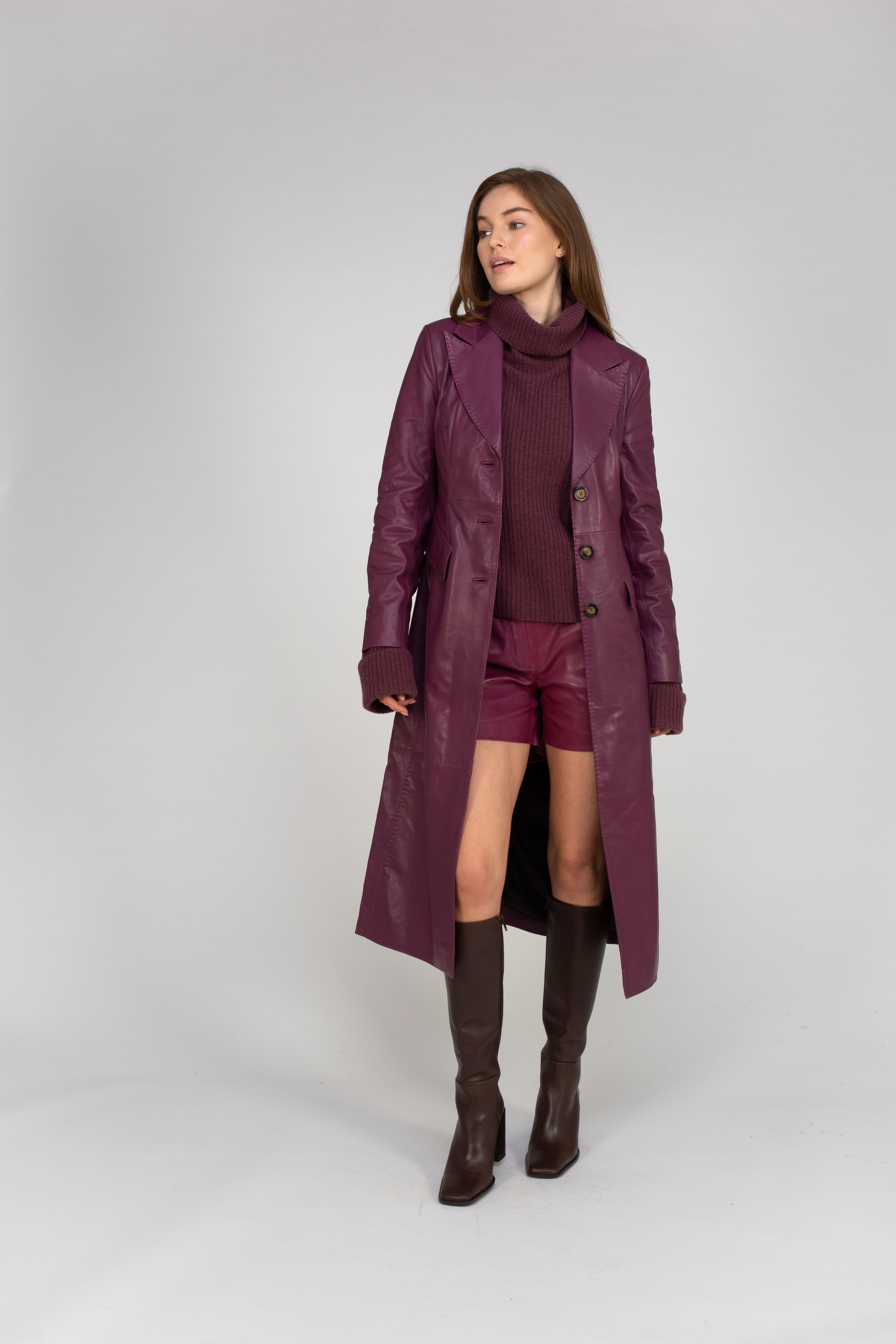 Van Kukil Tailored Leather Coat