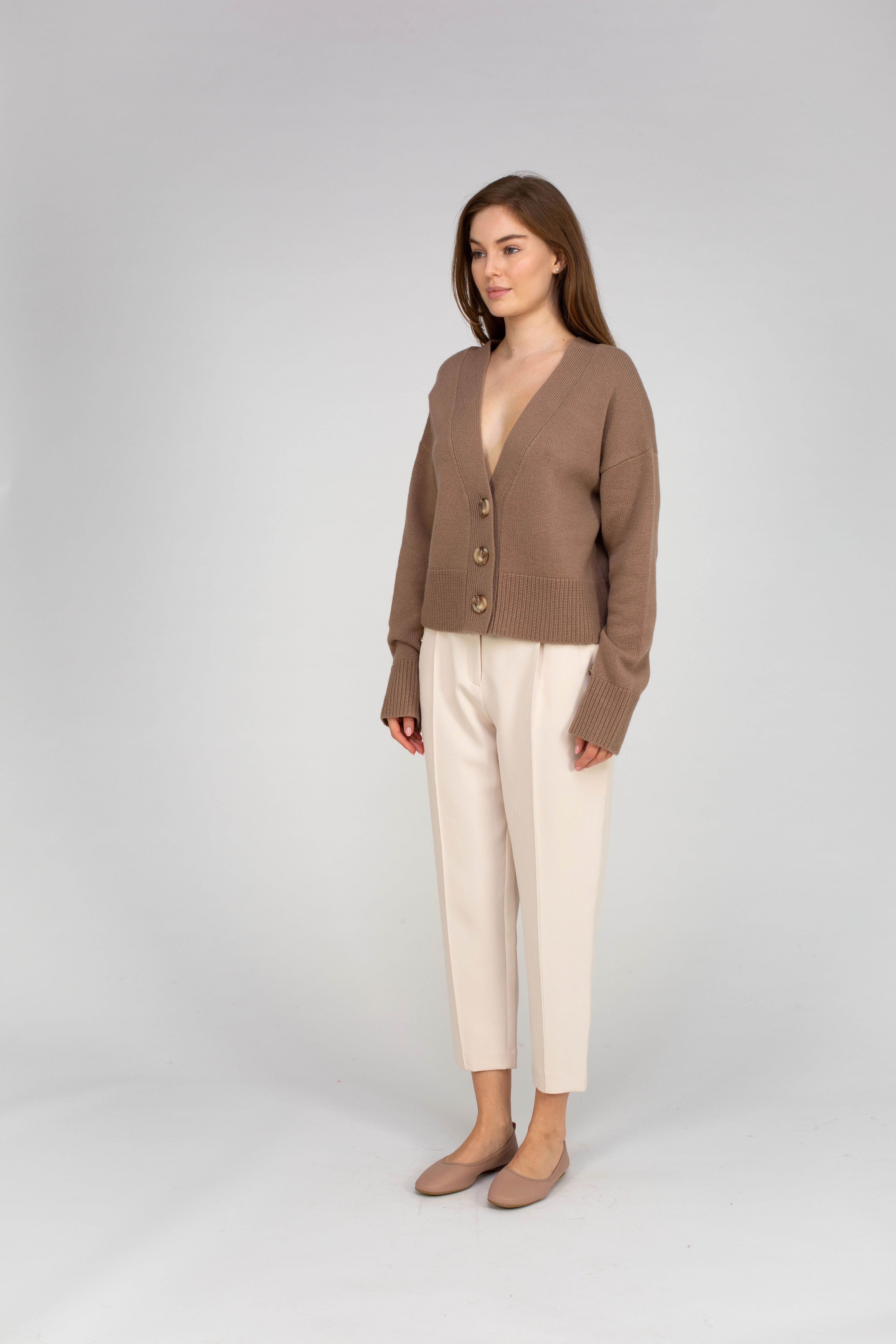 The Van Kukil Deep V-Neck Cardigan