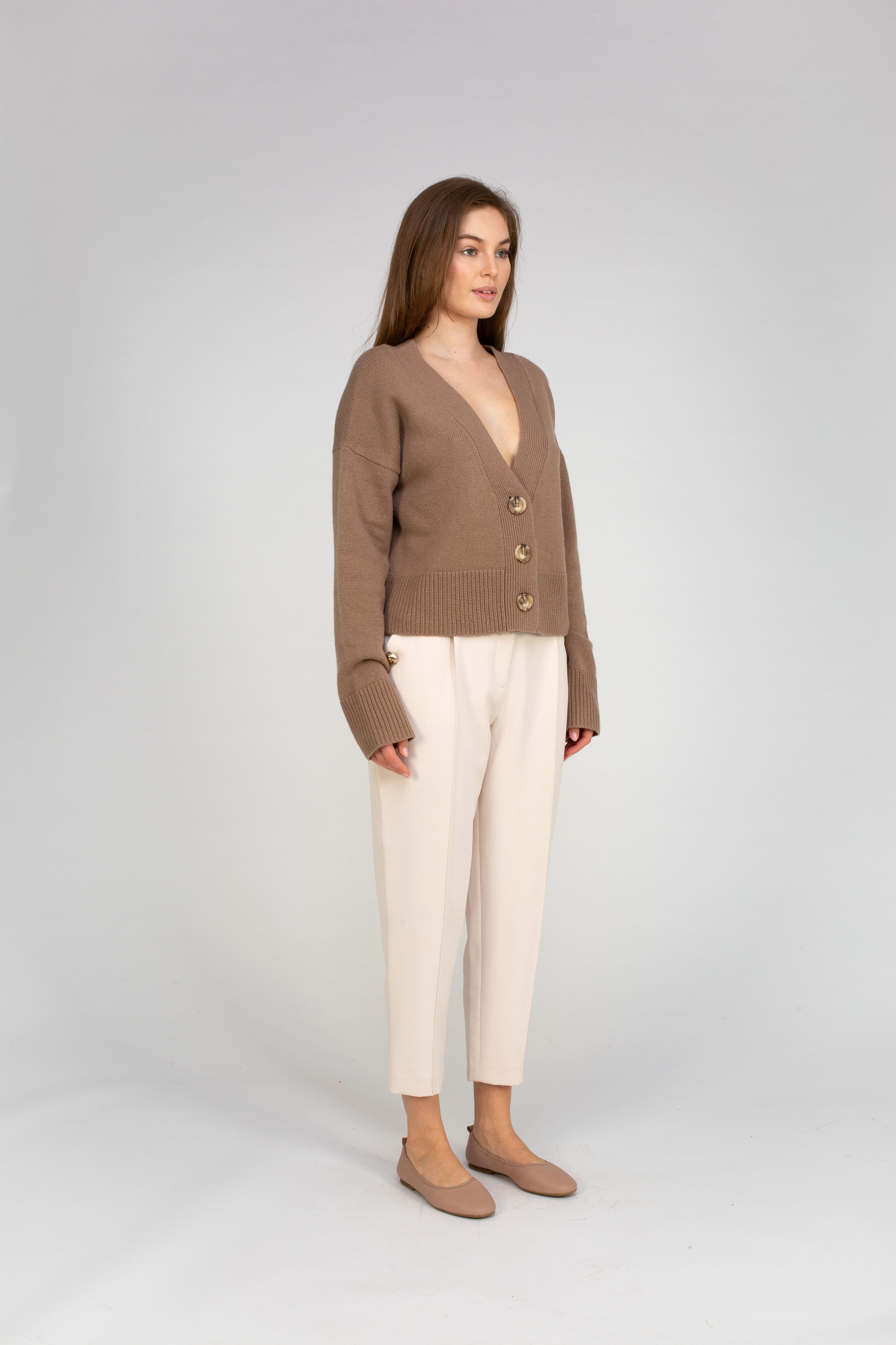 The Van Kukil Deep V-Neck Cardigan