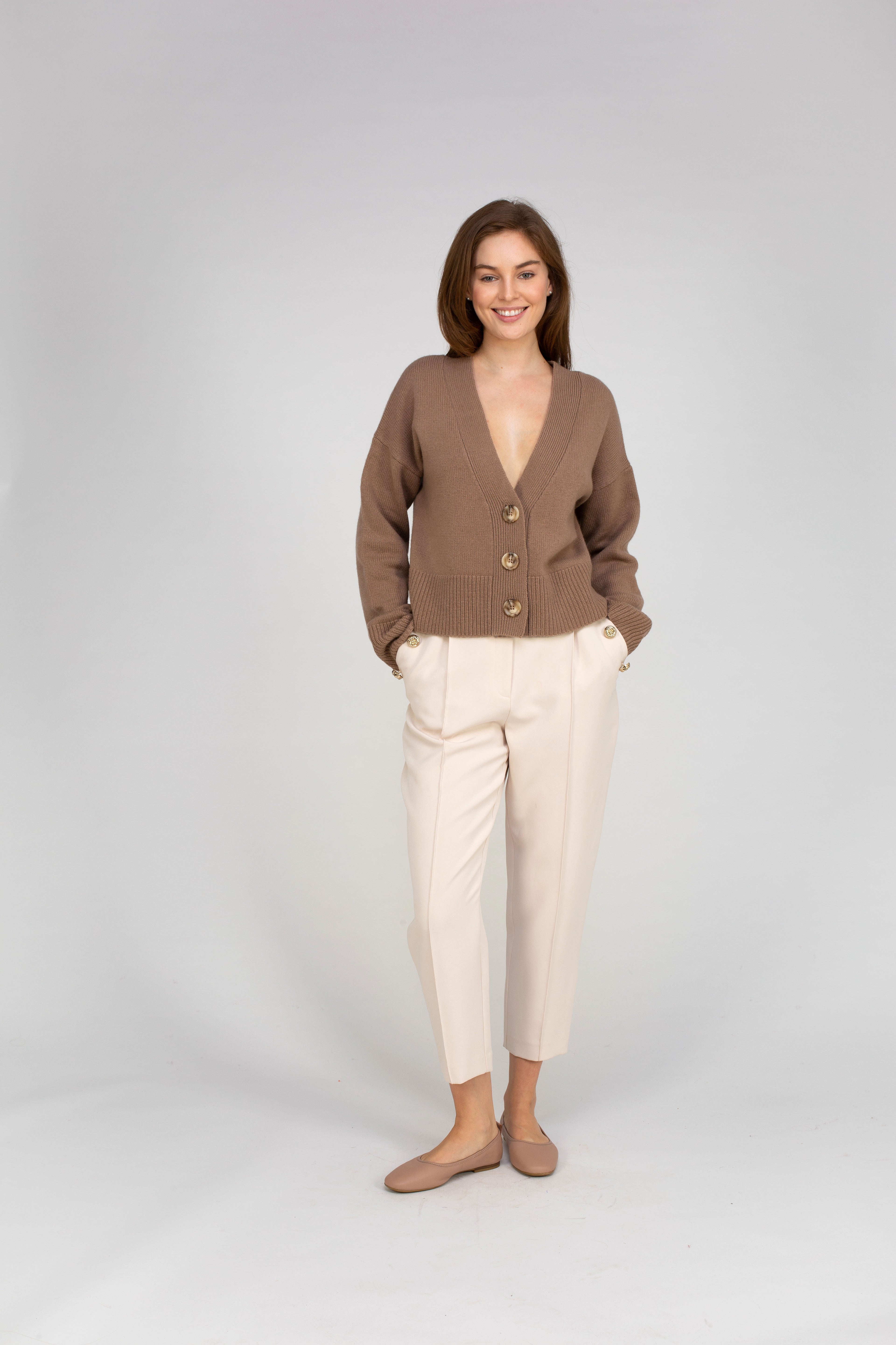 The Van Kukil Deep V-Neck Cardigan
