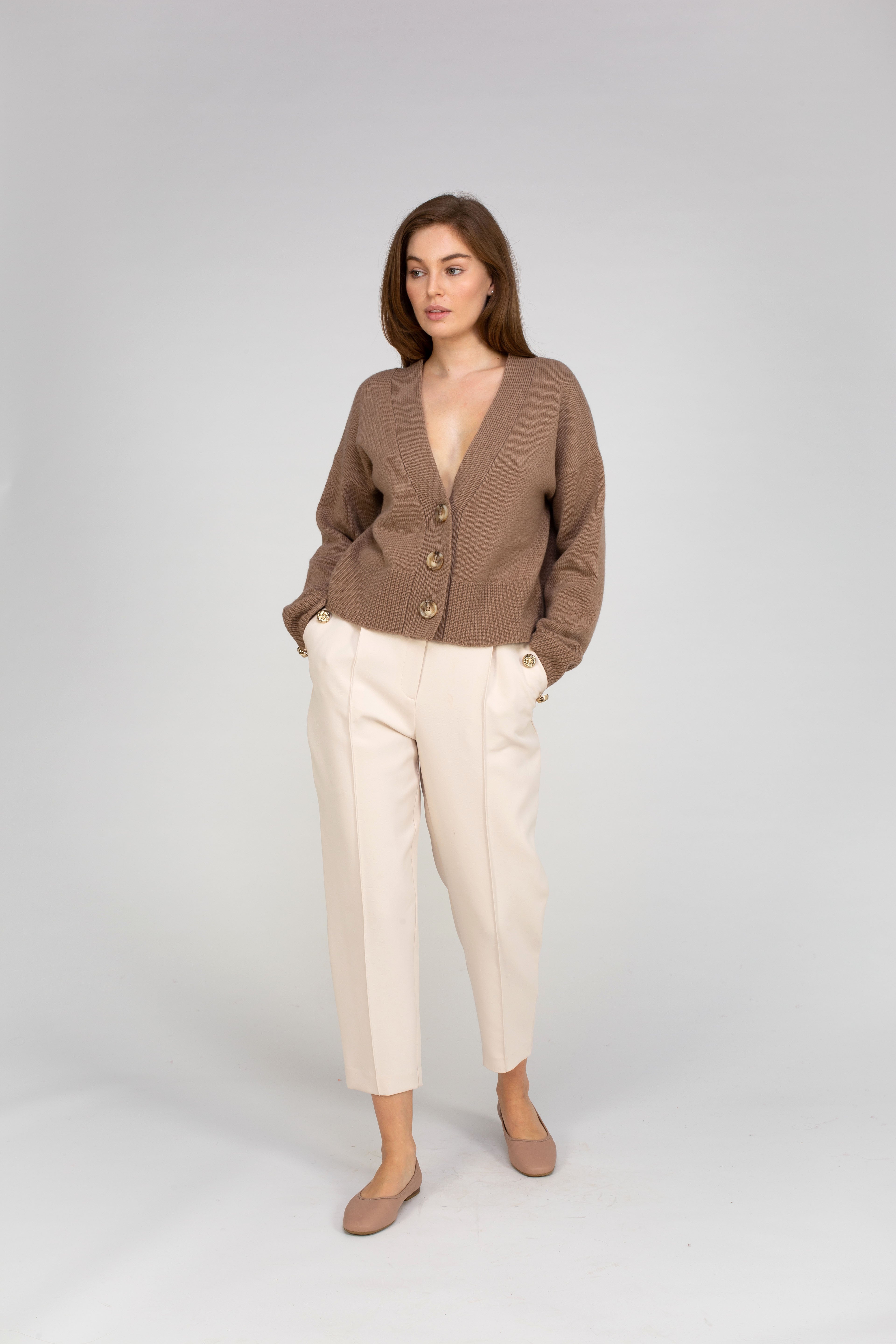 The Van Kukil Deep V-Neck Cardigan