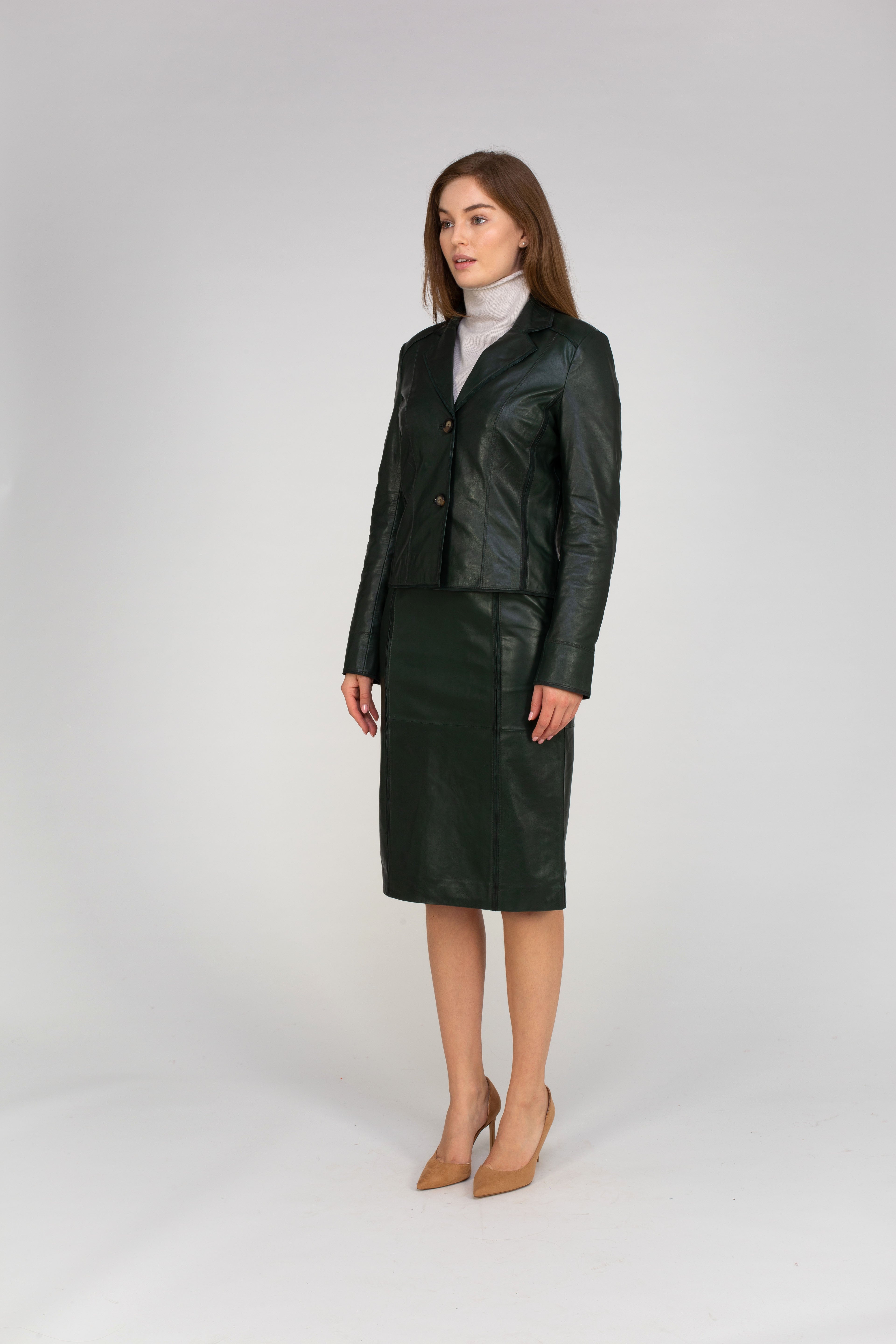 Van Kukil Leather Blazer Jacket