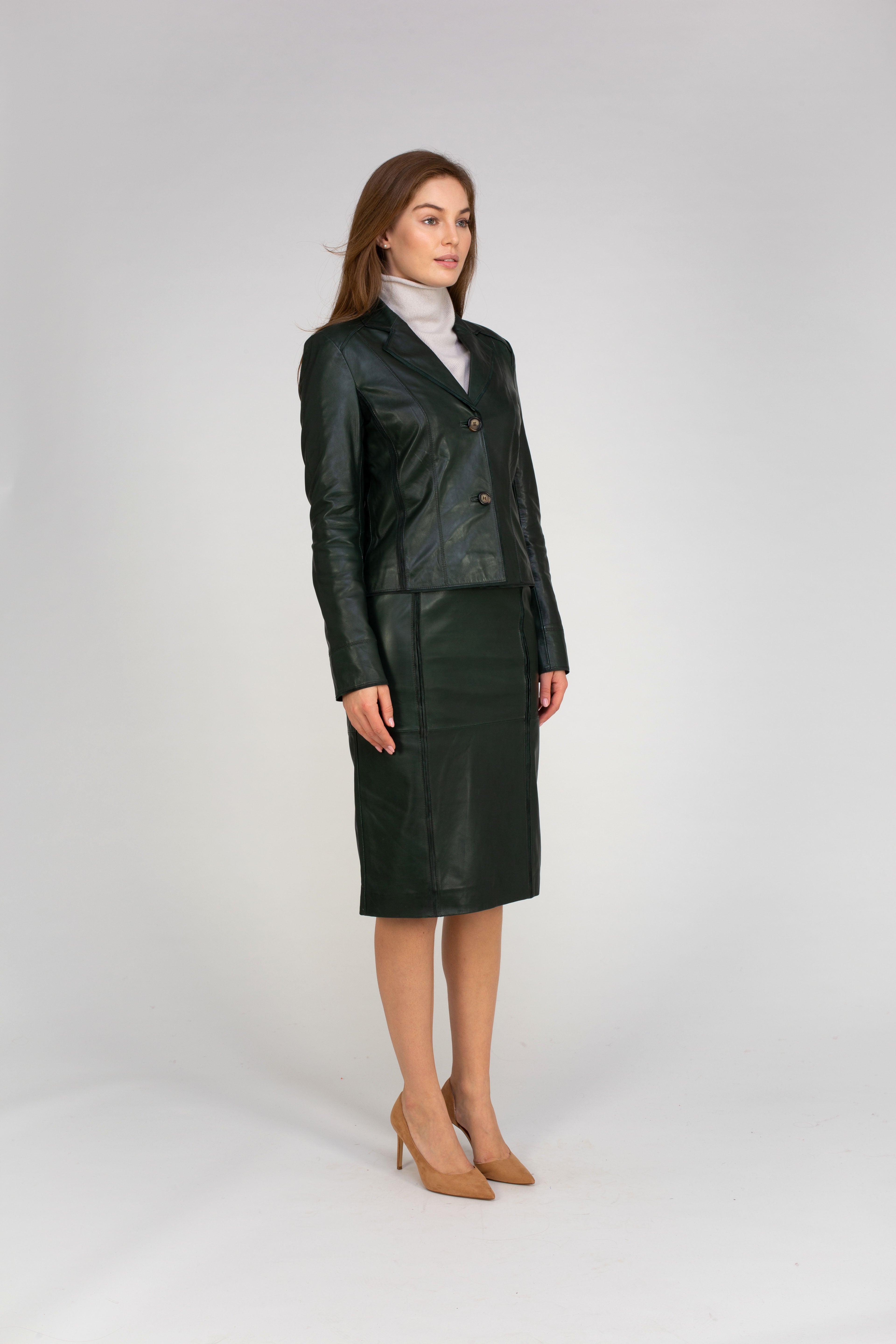 Van Kukil Leather Blazer Jacket