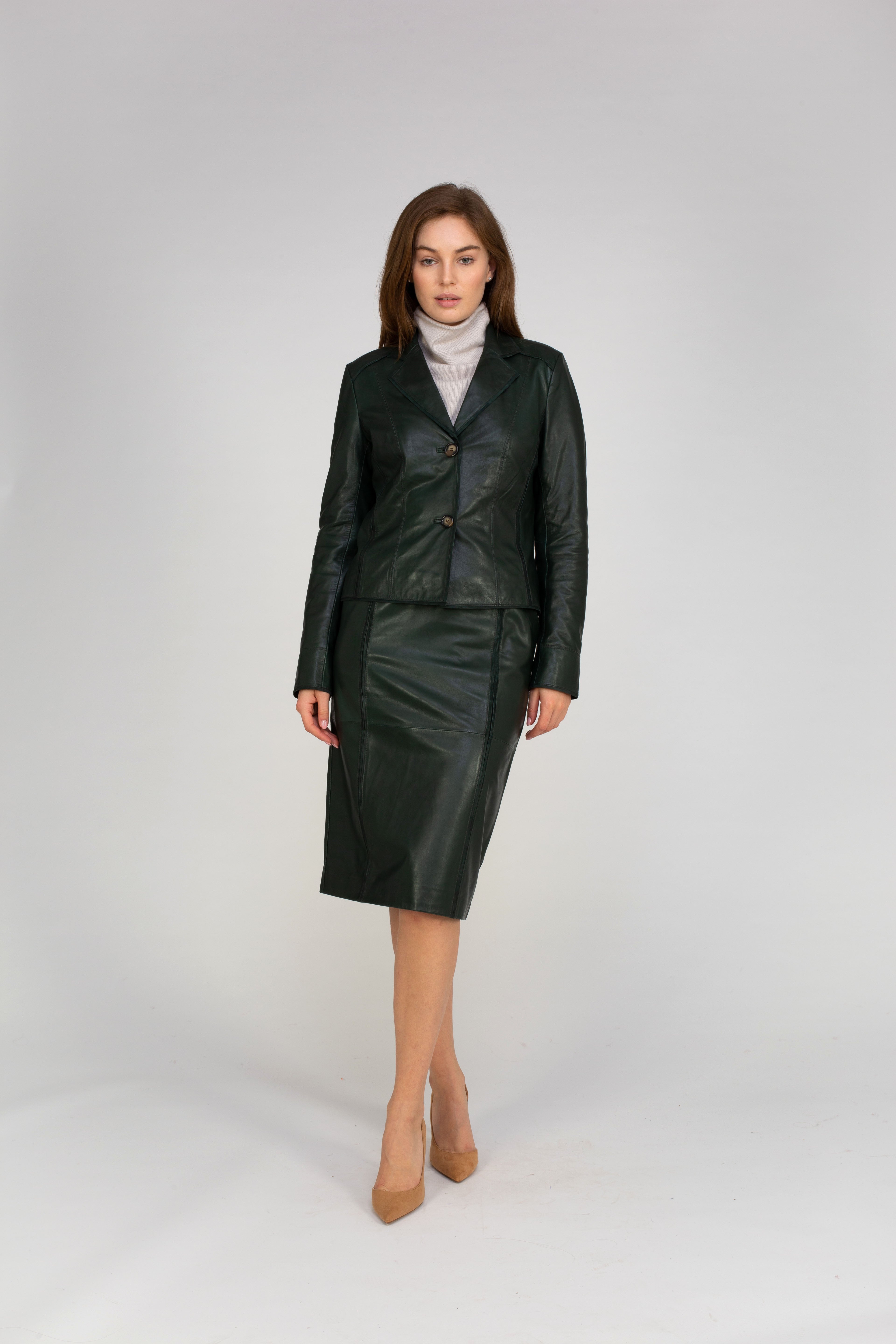 Van Kukil Leather Blazer Jacket