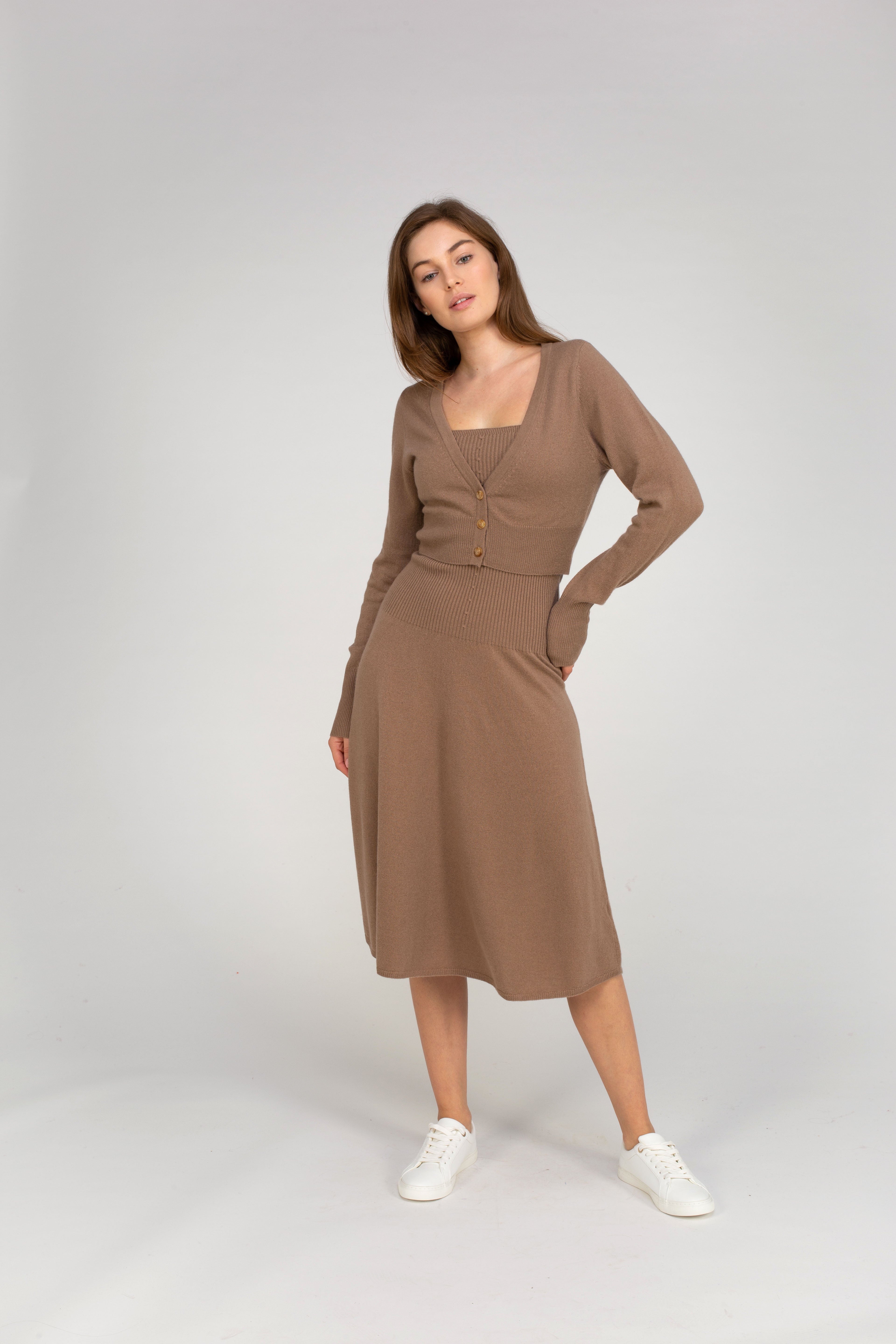 Van Kukil Cashmere Cropped Cardigan