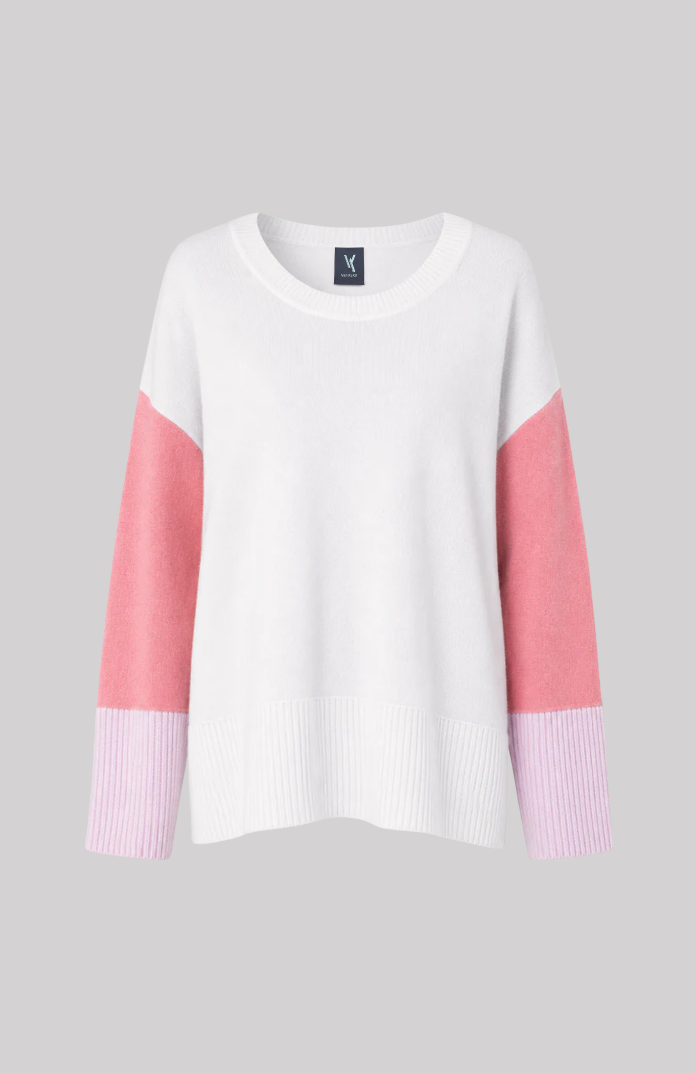 Cashmere Colorblock Crewneck Sweater