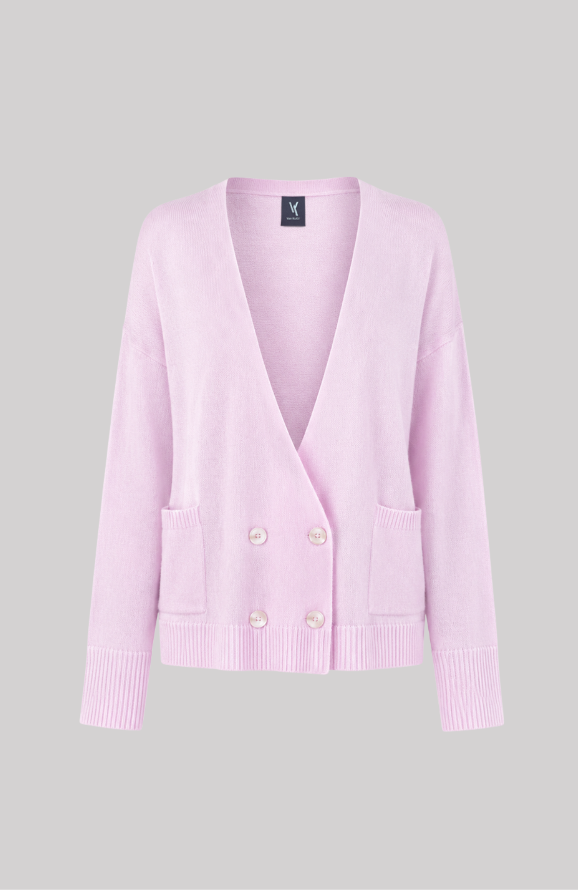 Van Kukil Cashmere Deep V-Neck Cardigan