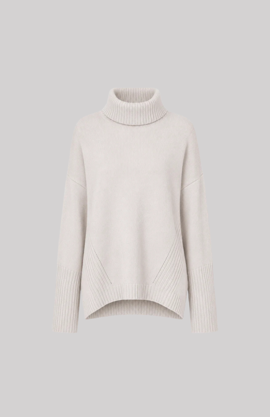 VAN KUKIL ROLL NECK RIB EYELET
