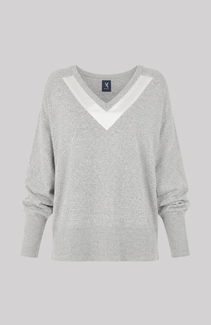 VAN KUKIL V NECK JUMPER WITHOUT PATCH