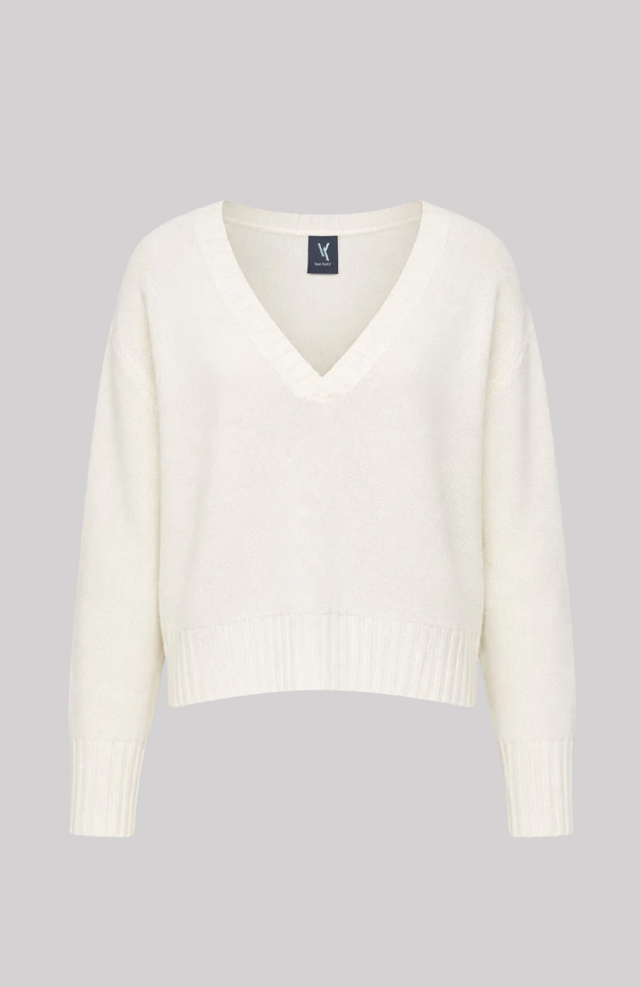 Deep V-Neck Cashmere Sweater