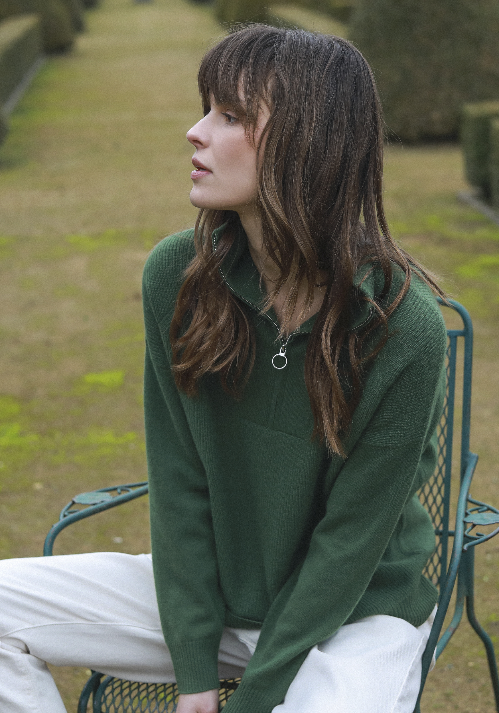 VAN KUKIL ZIP NECK JUMPER