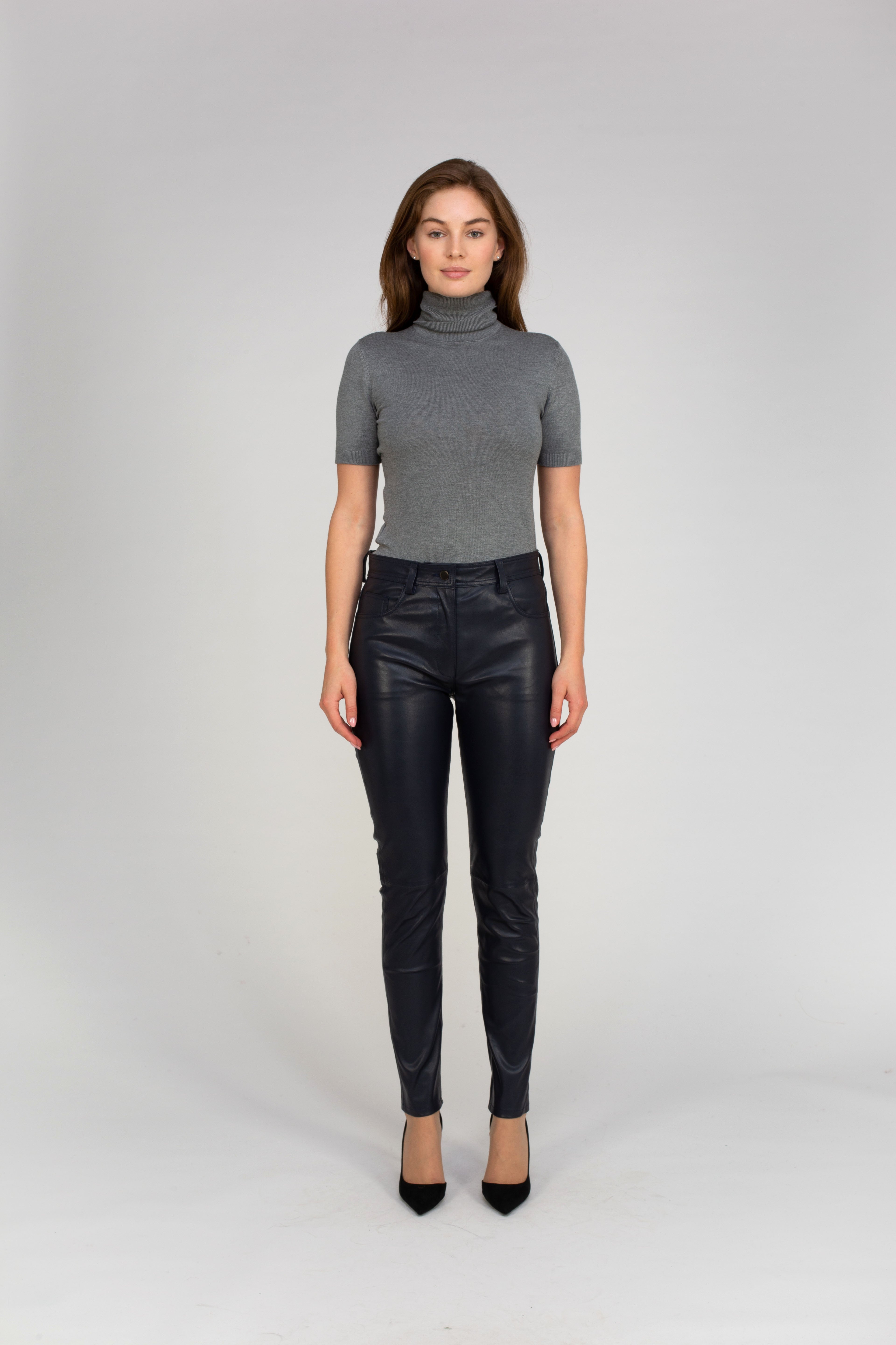 Van Kukil Leather Skinny Pants
