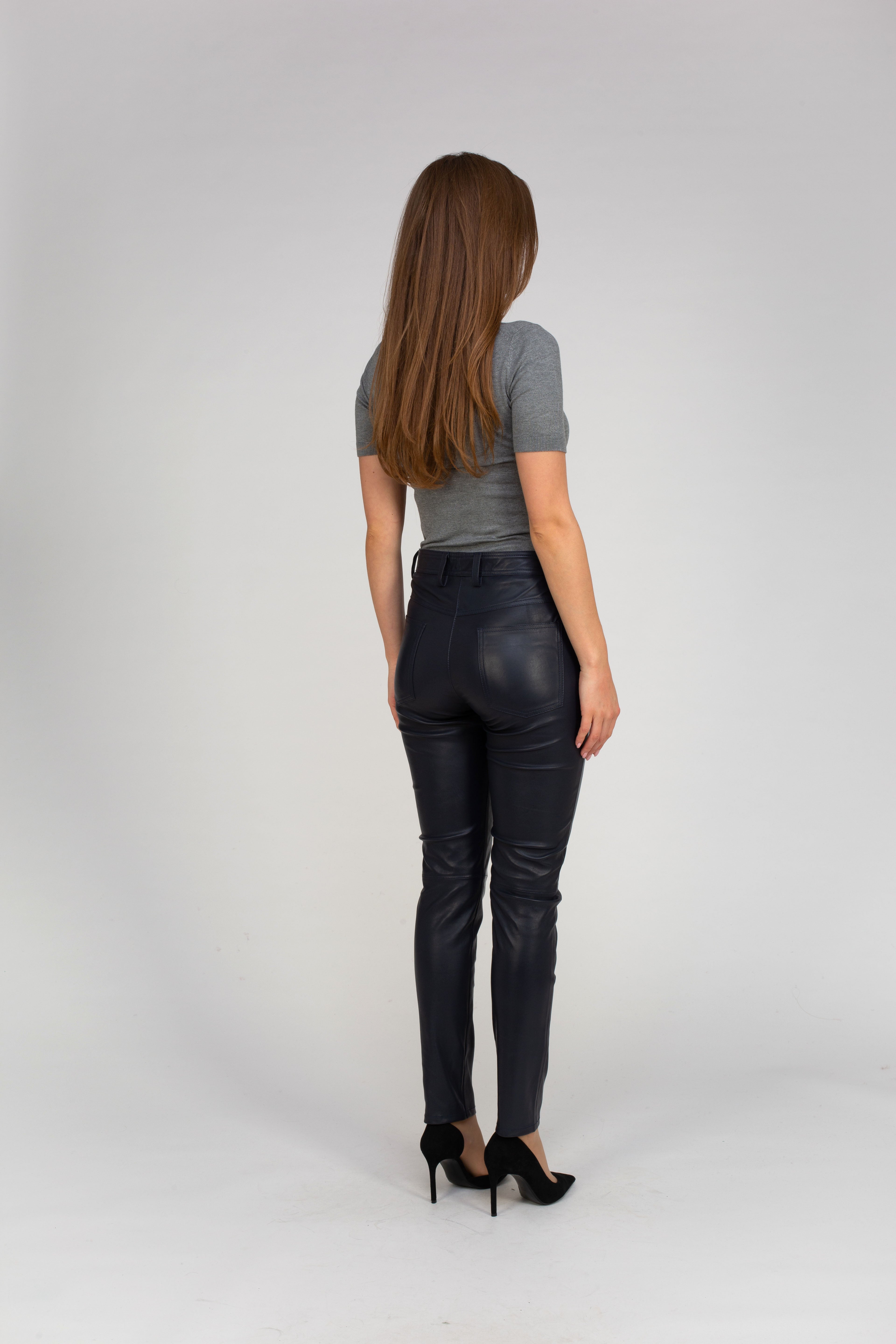 Van Kukil Leather Skinny Pants