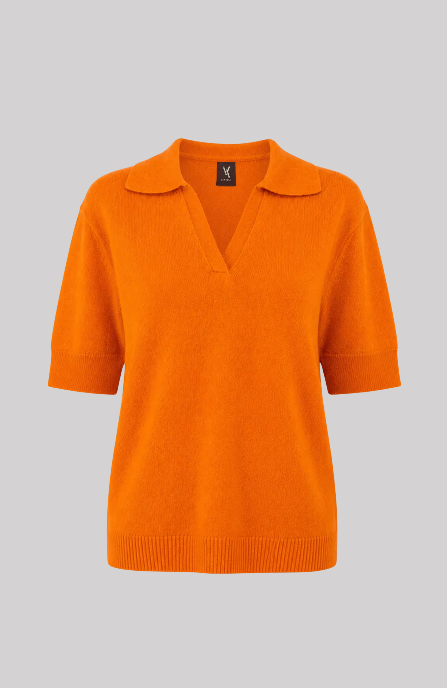 Cashmere Polo Collar Knit Top