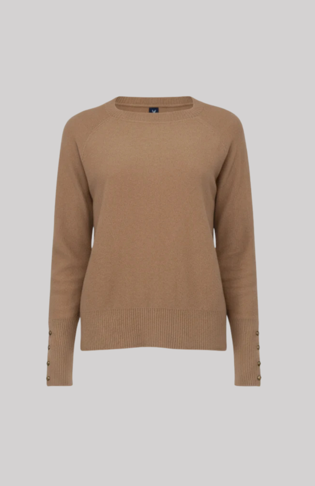 Button Cuff Cashmere Sweater