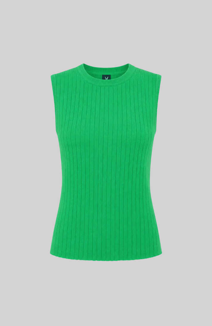 Ribbed Cashmere Tank Top