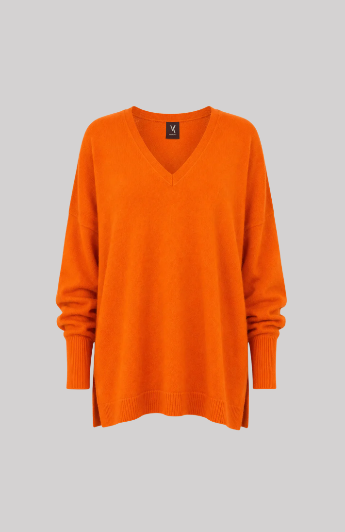 Oversized Cashmere V-Neck Sweater