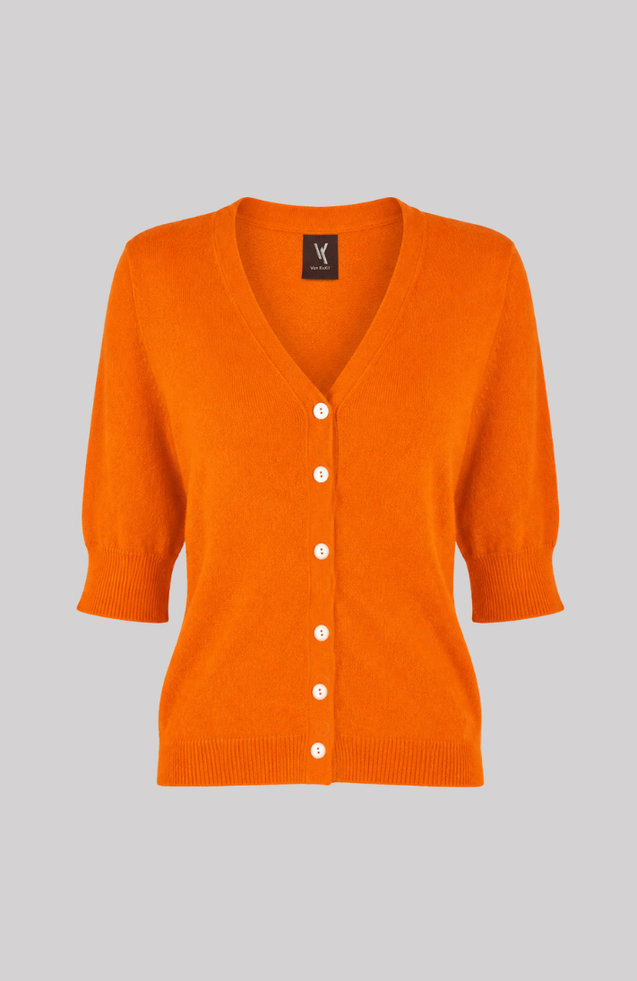 Van Kukil V-Neck Short Sleeve Cardigan