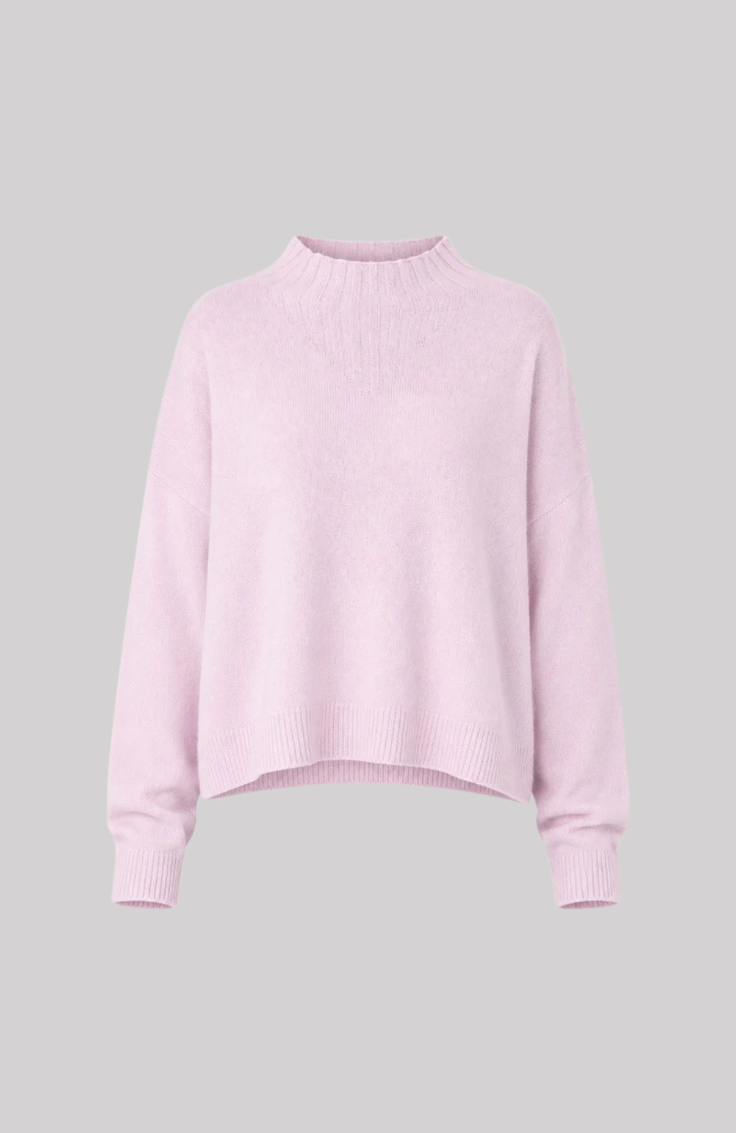 Lightweight Cashmere Mock Neck Sweater