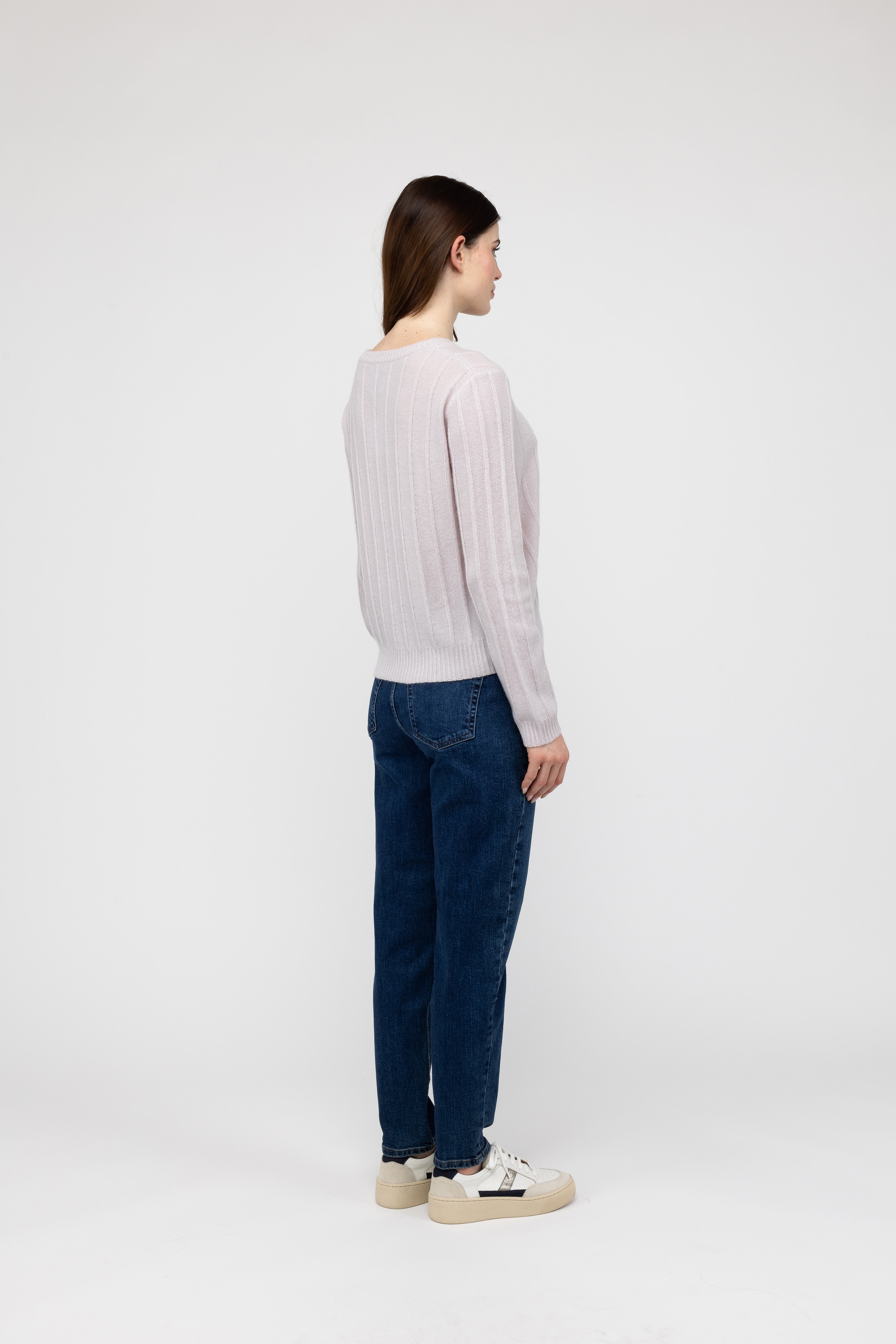 Van Kukil Cashmere Ribbed Detail Jumper