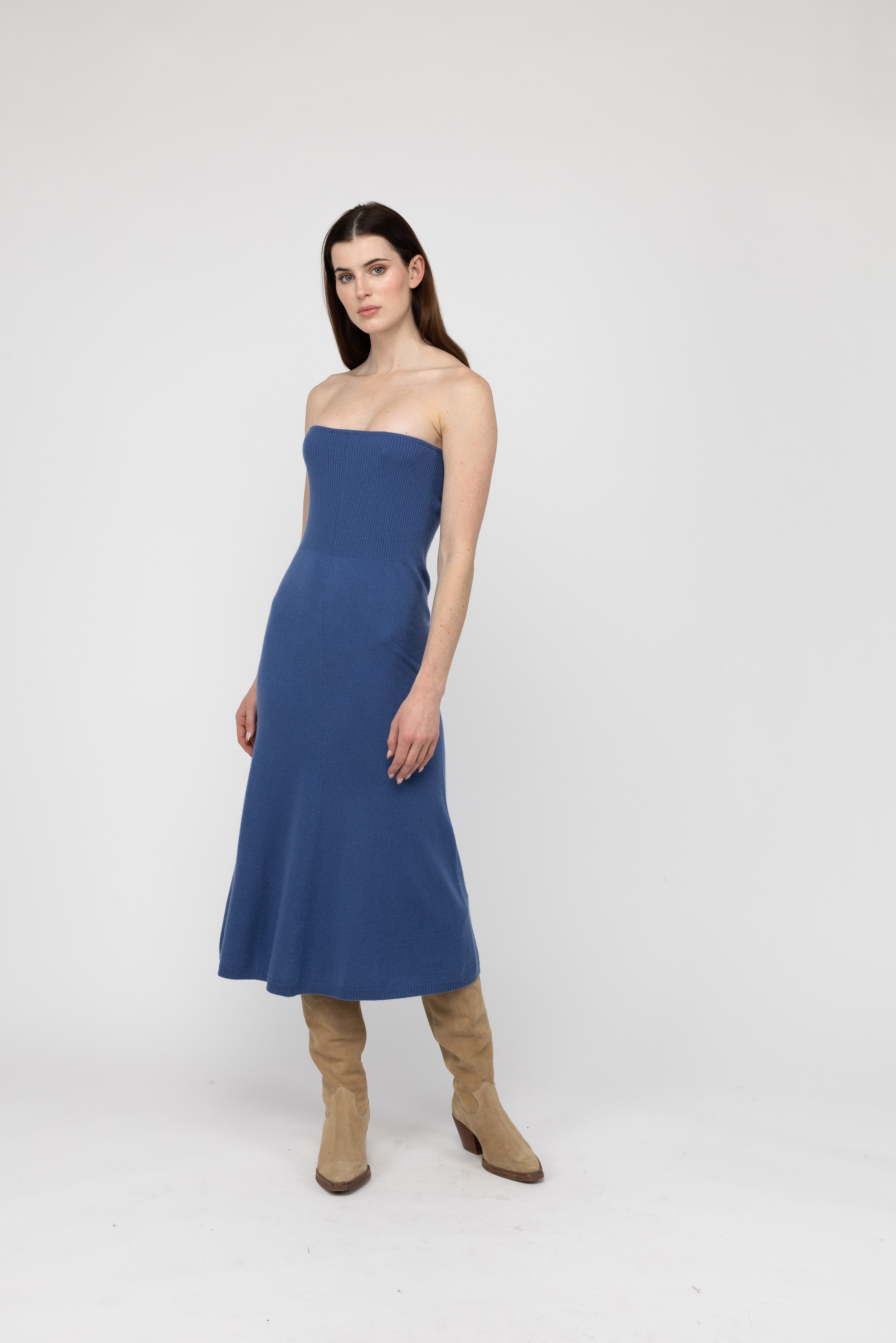 Van Kukil Strapless Midi Dress