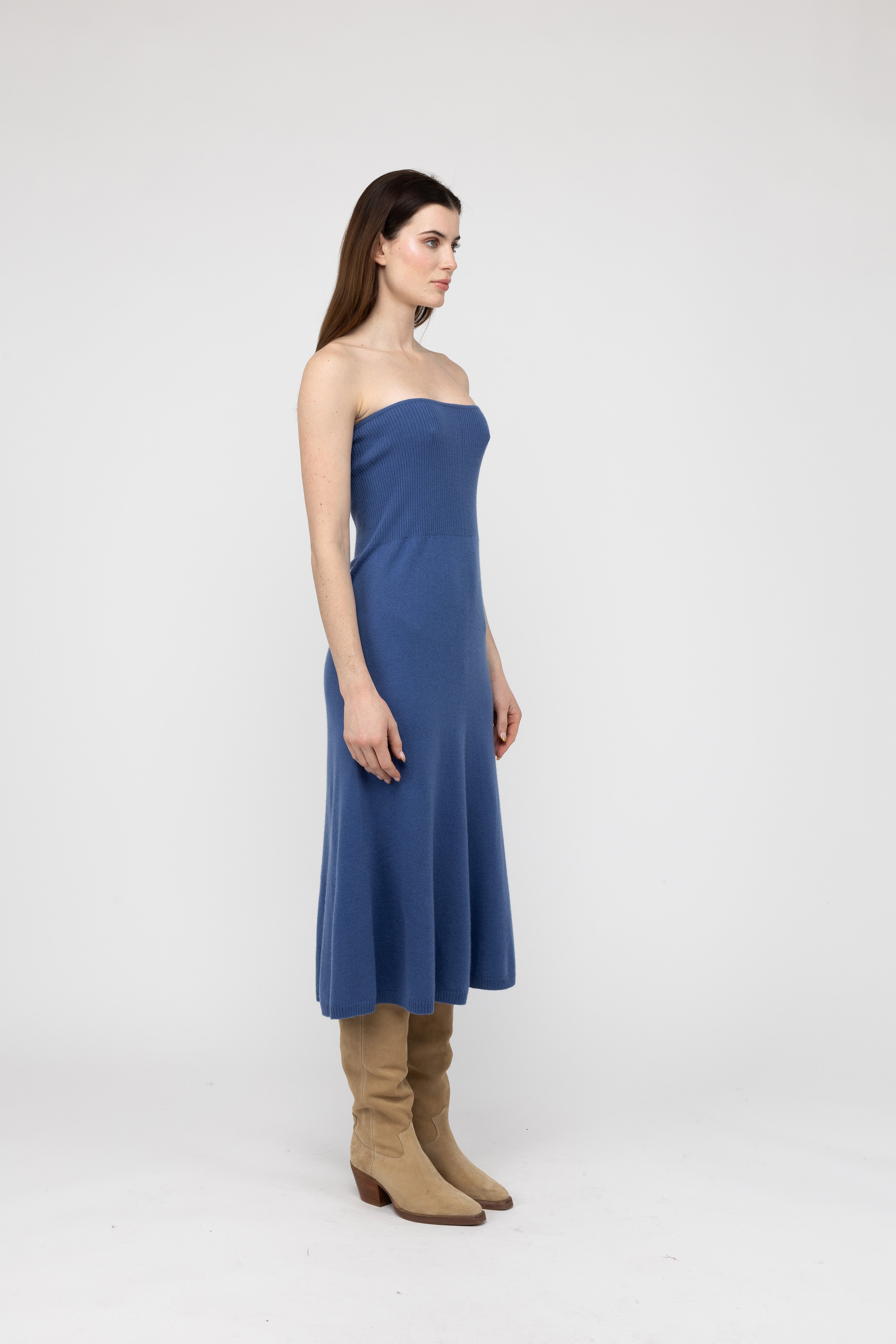 Van Kukil Strapless Midi Dress