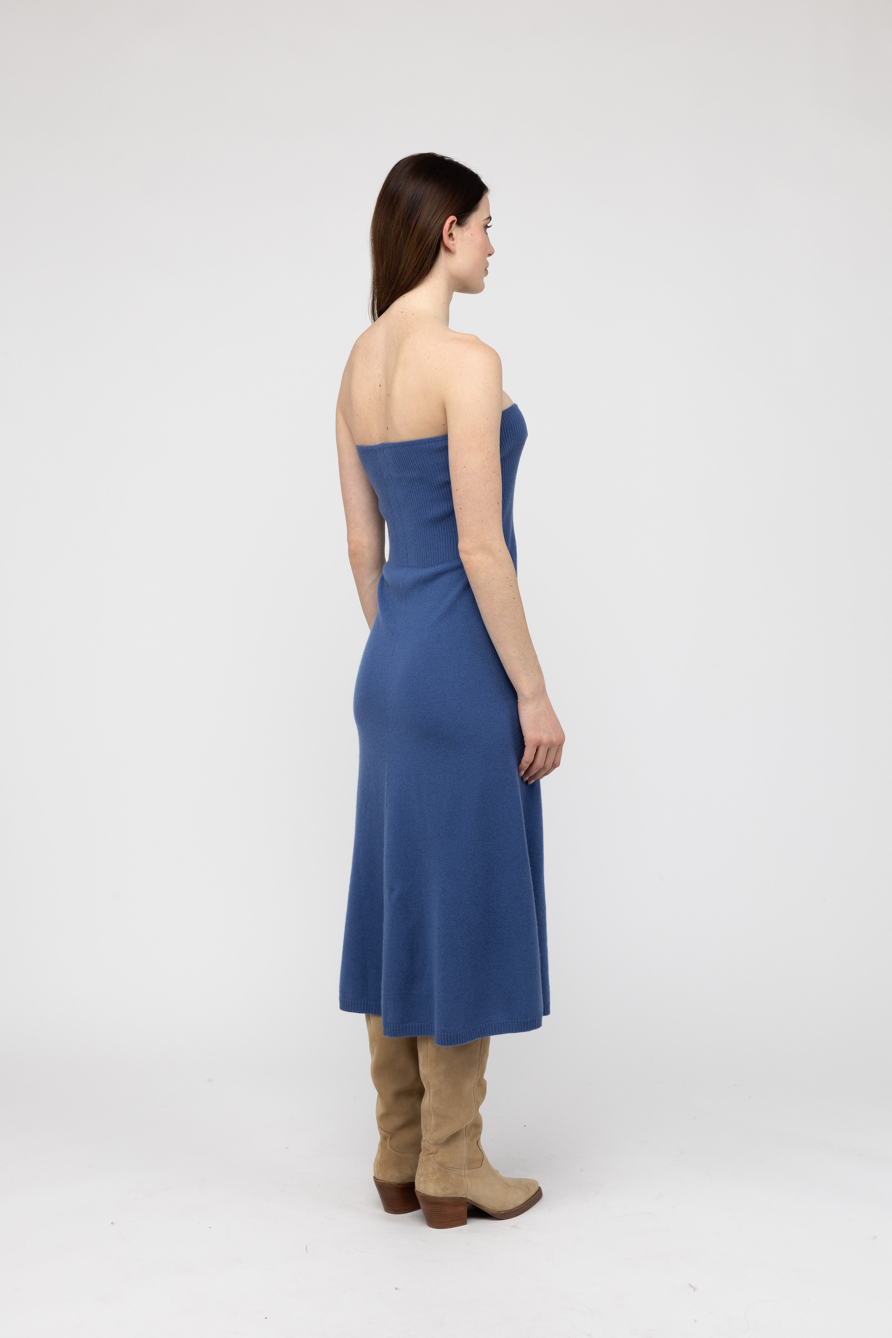Van Kukil Strapless Midi Dress