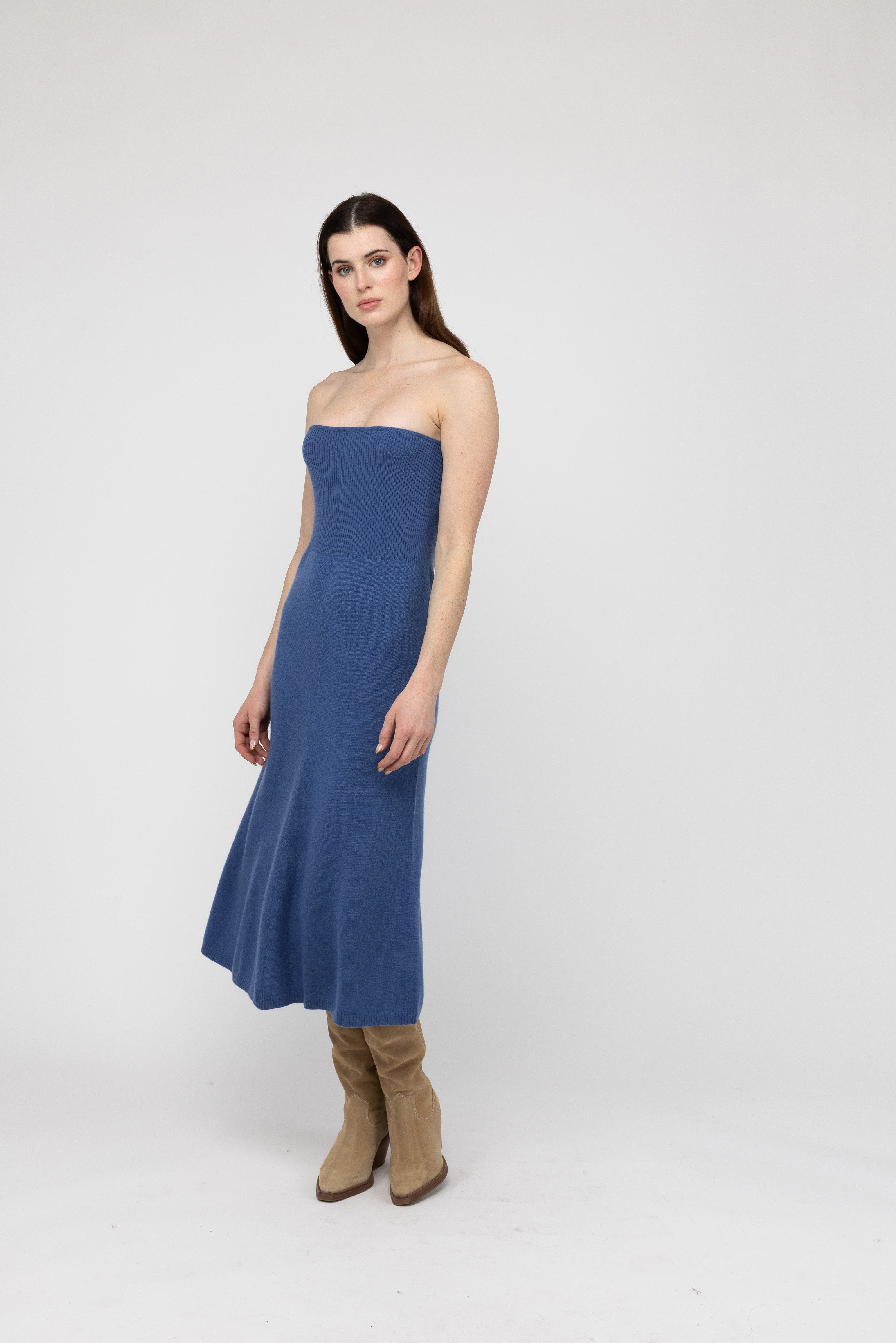 Van Kukil Strapless Midi Dress