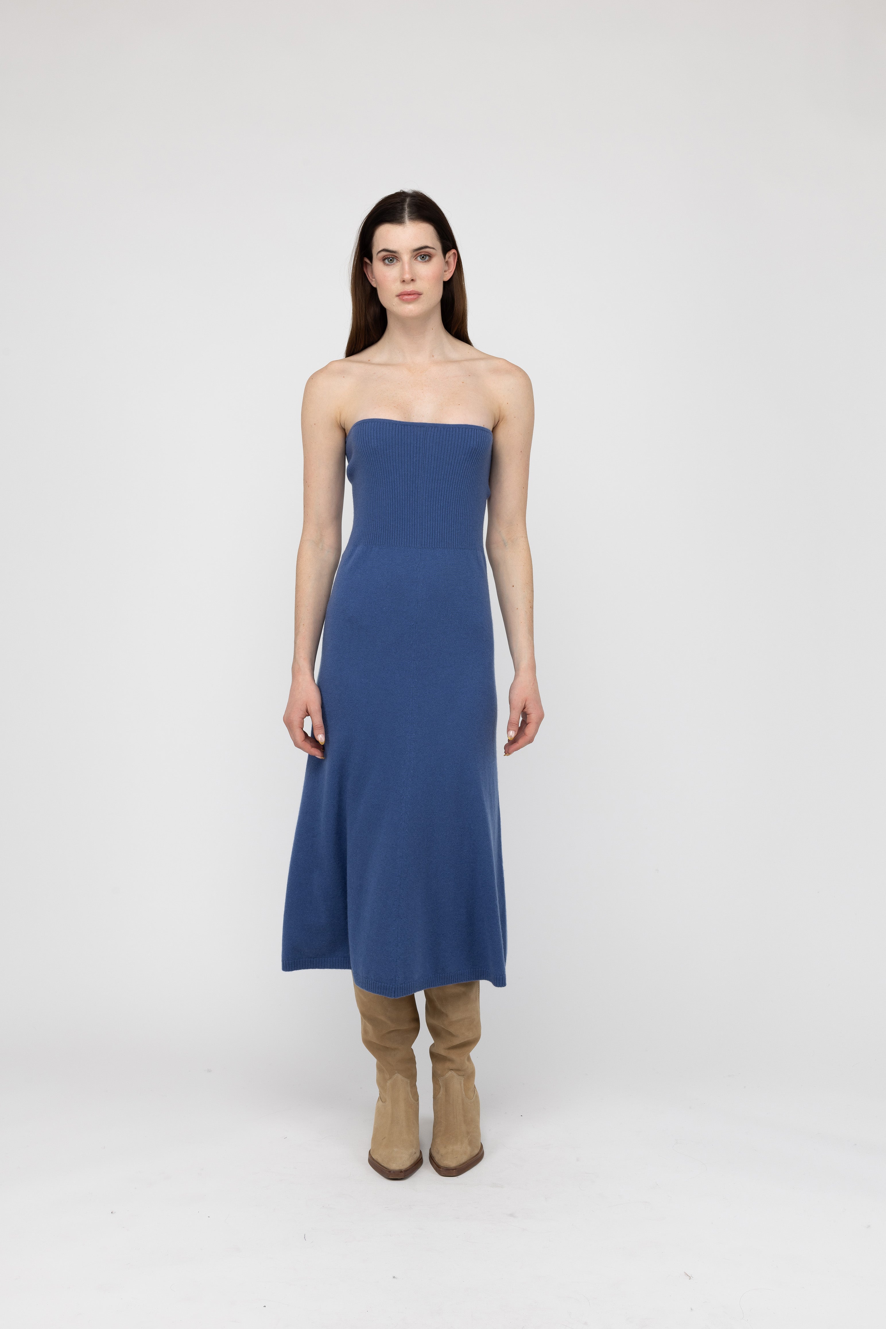 Van Kukil Strapless Midi Dress