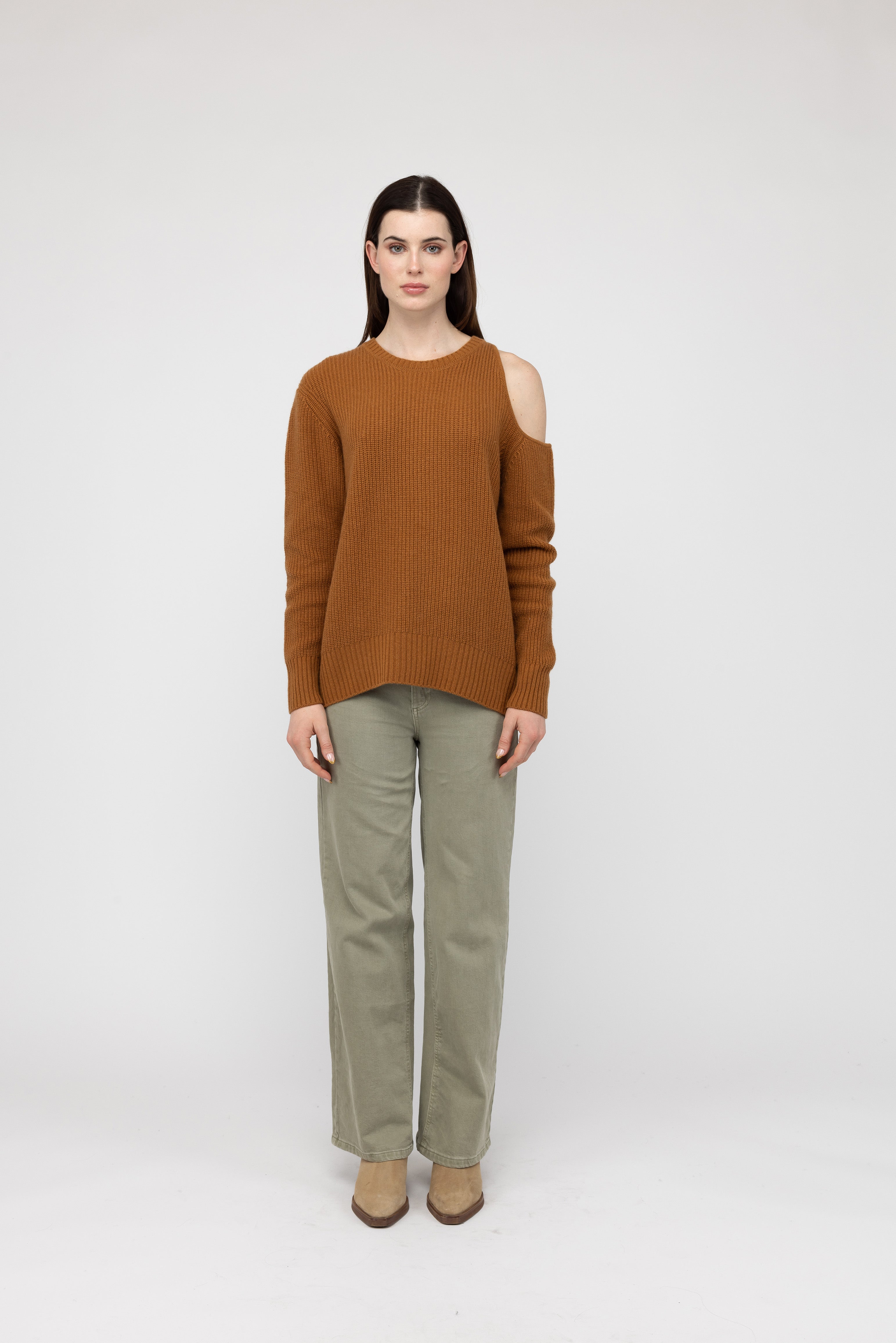 Van Kukil Cold Shoulder Sweater