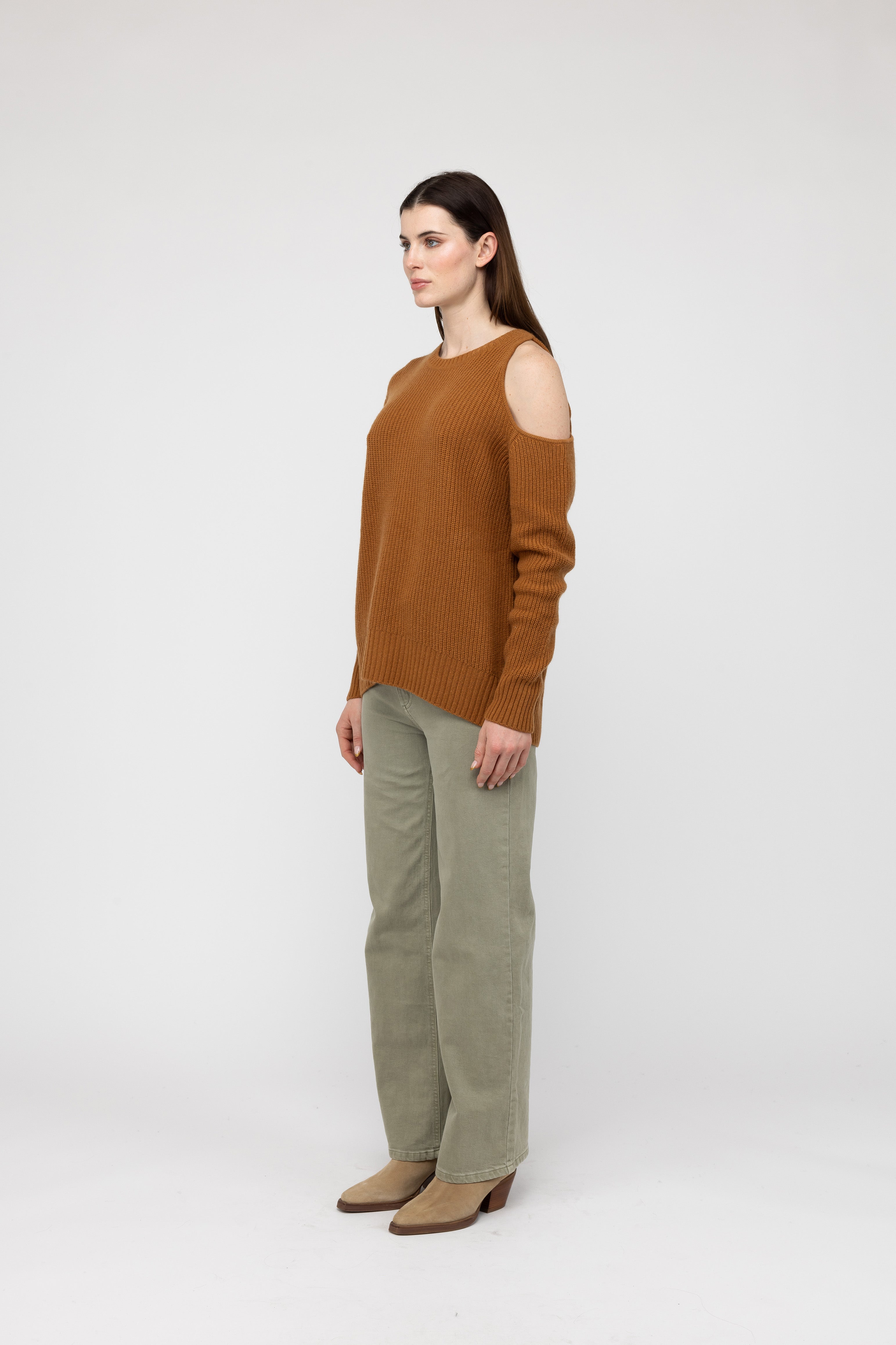 Van Kukil Cold Shoulder Sweater