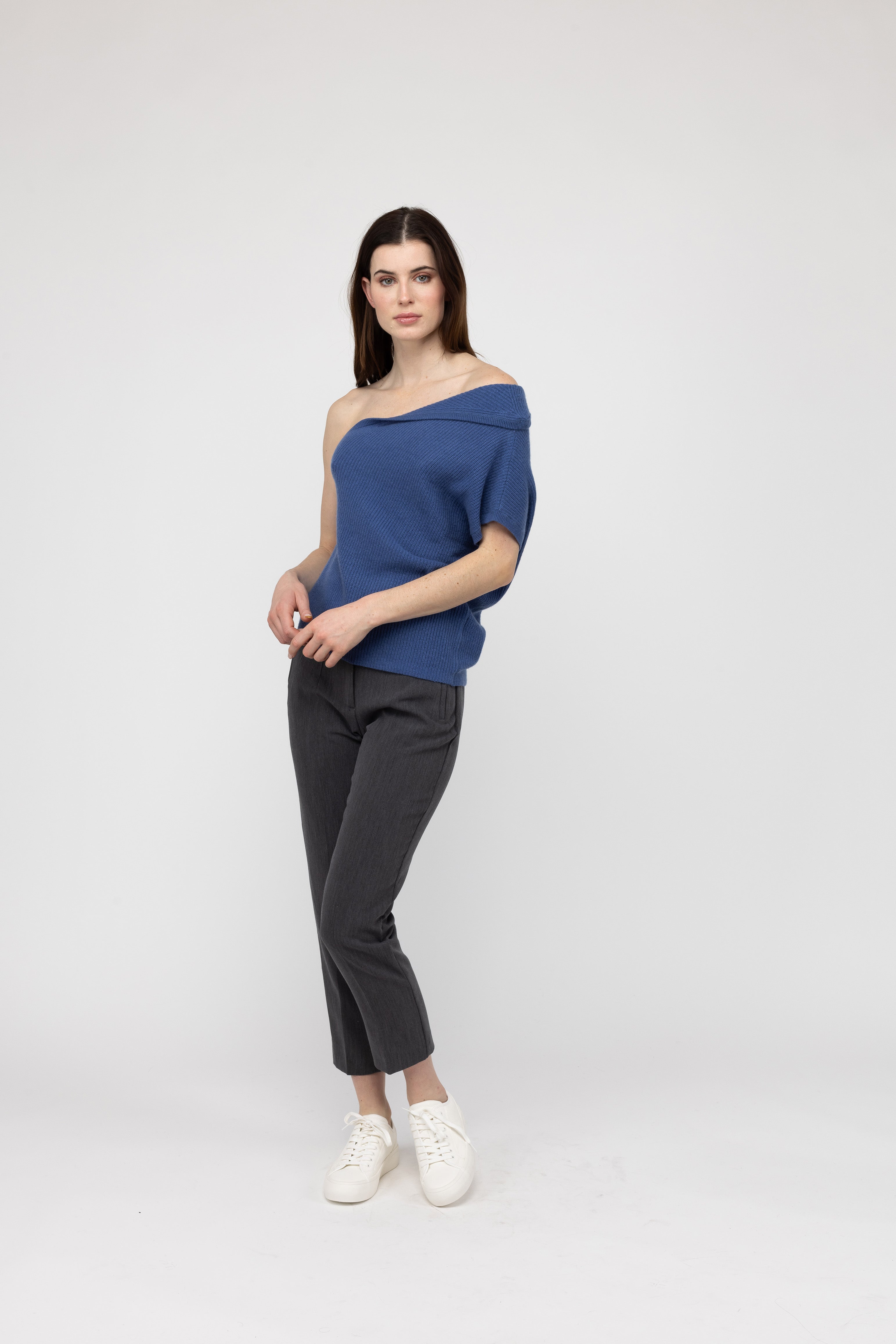 Van Kukil Cashmere One-Shoulder Sweater