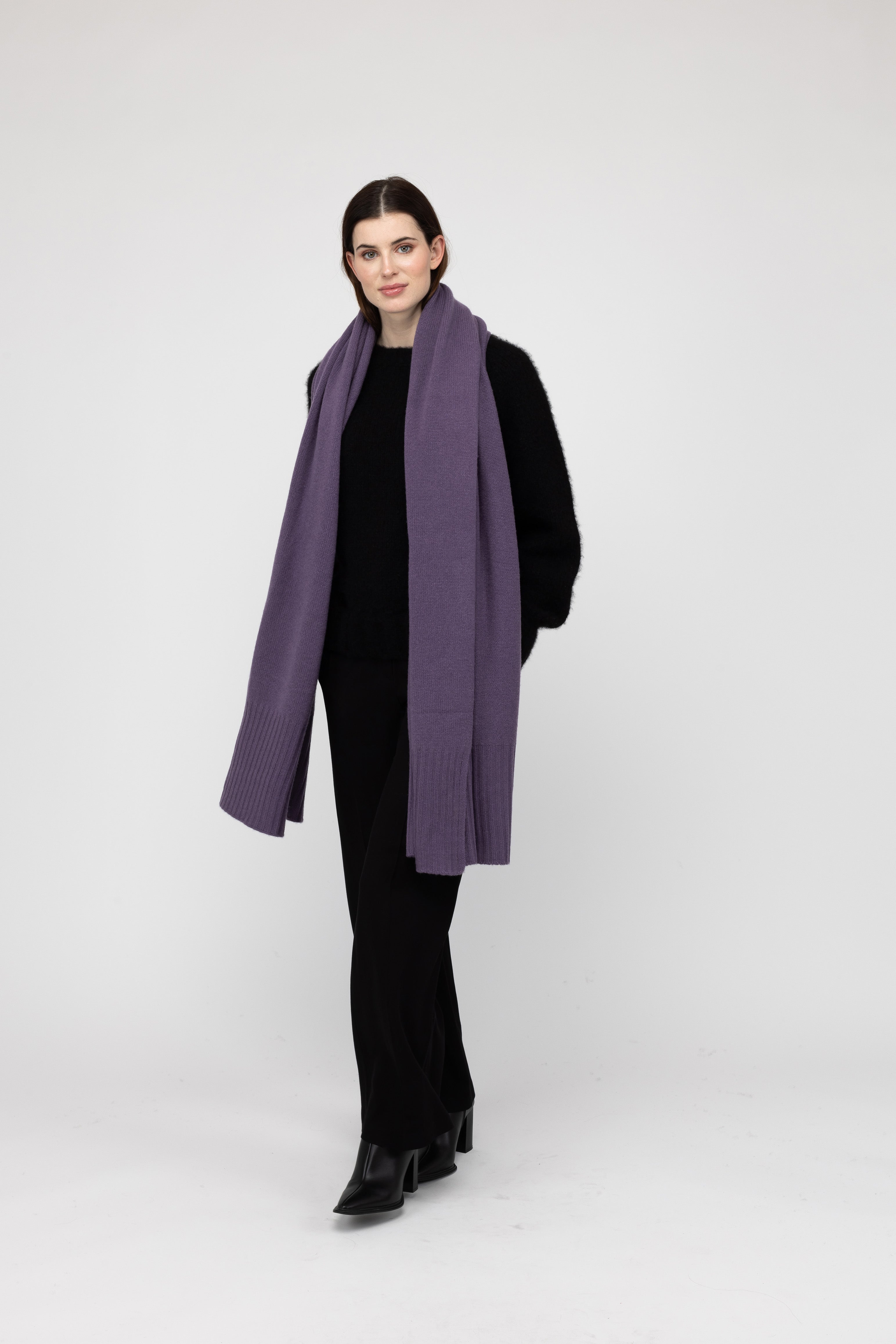 Van Kukil Cashmere Ribbed Scarf