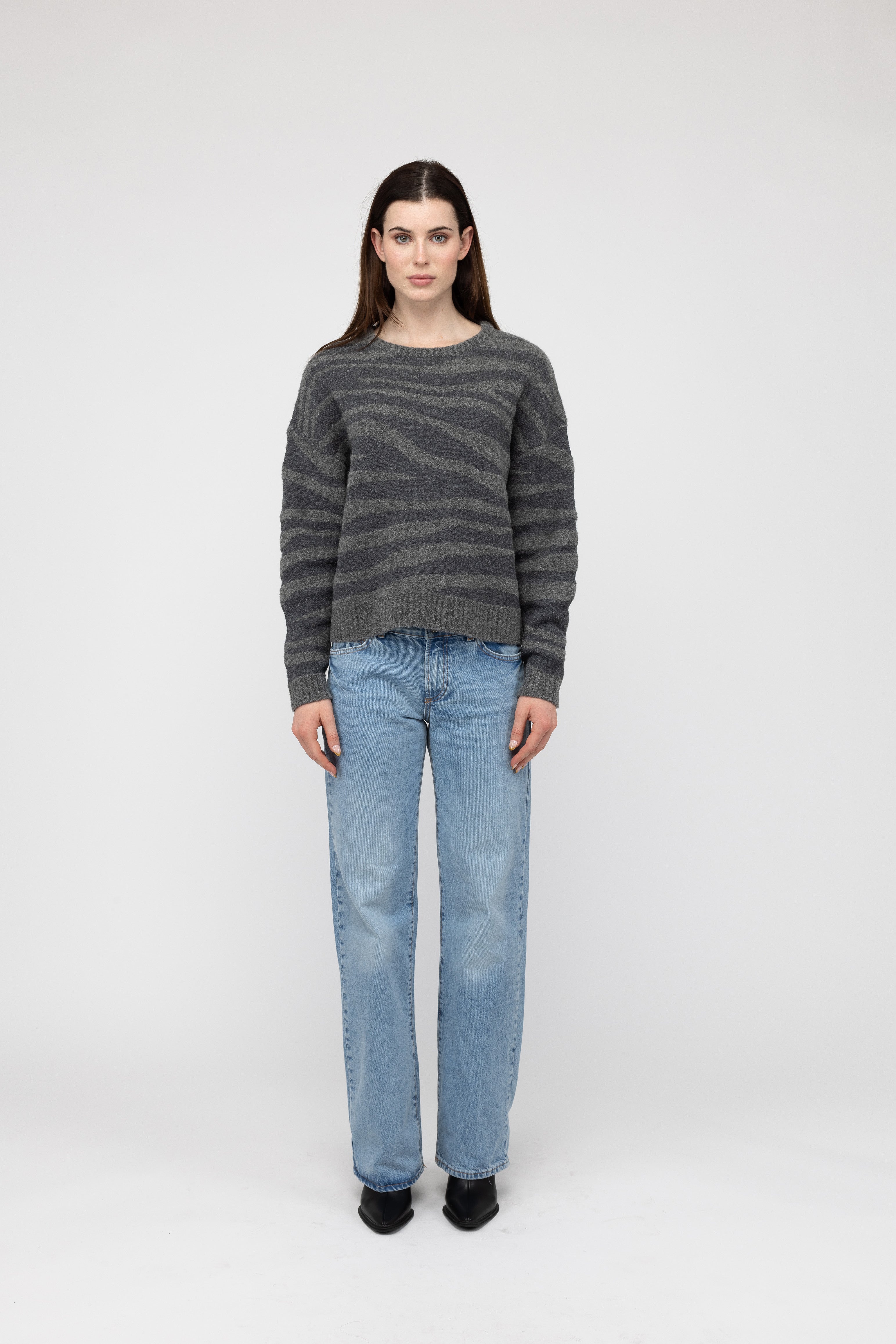Van Kukil Cashmere Zebra Jacquard Sweater