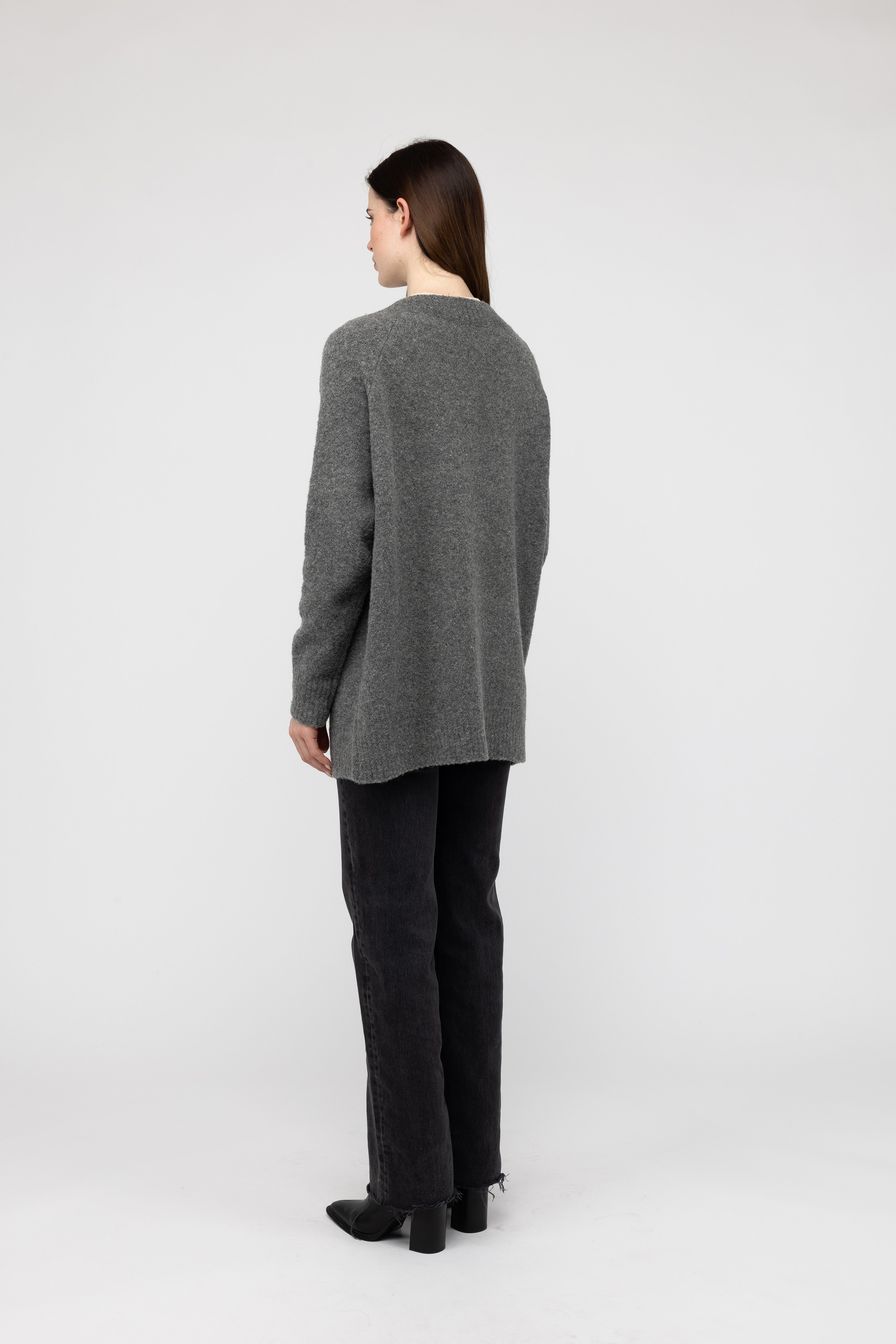 Van Kukil Cashmere Longline Buttoned Cardigan