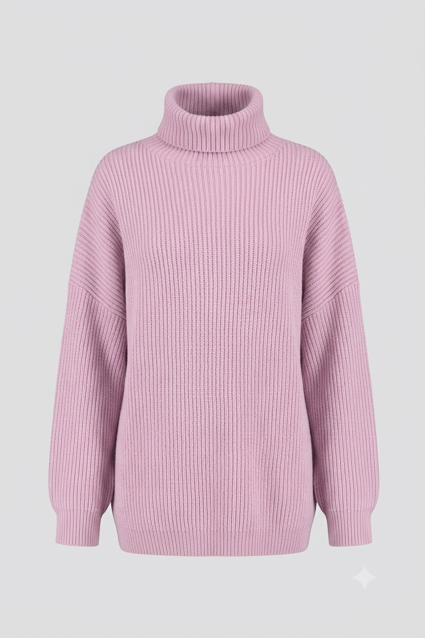 Ribbed High Neck Jumper