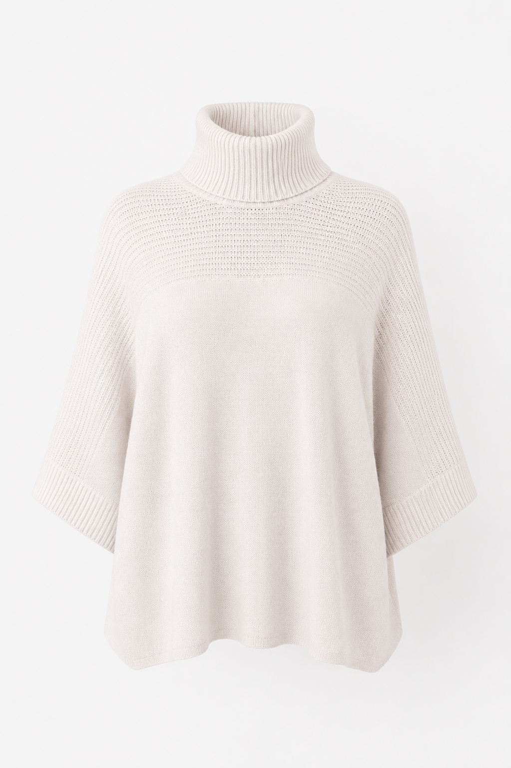 Cashmere Oversized Turtleneck Poncho