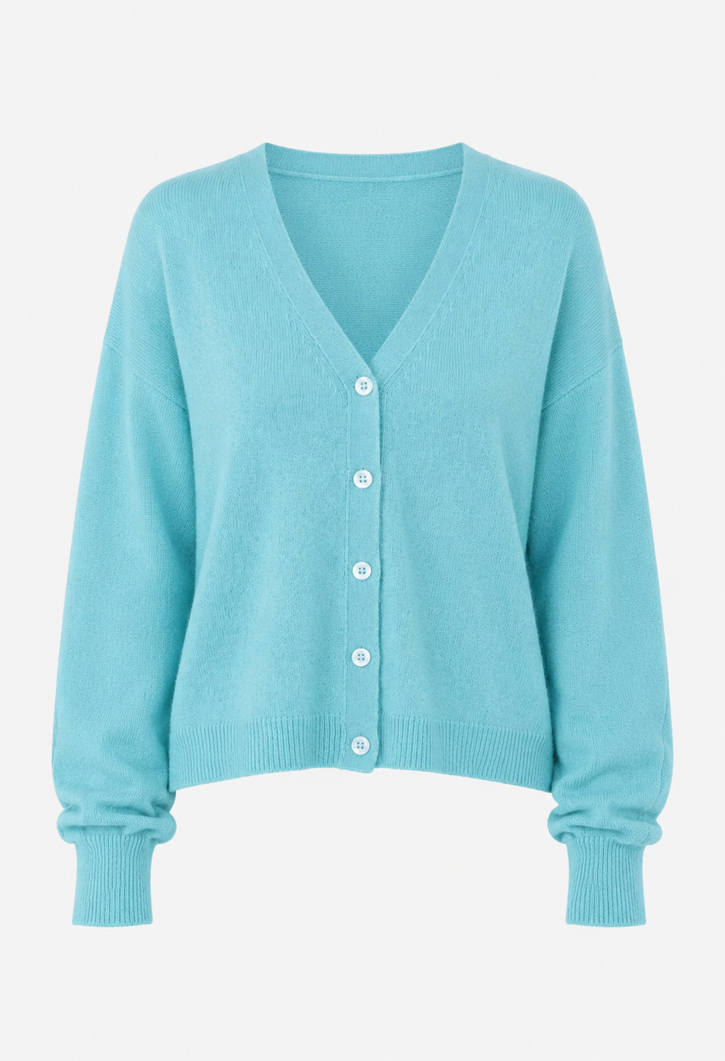 Cashmere V-Neck Five-Button Cardigan