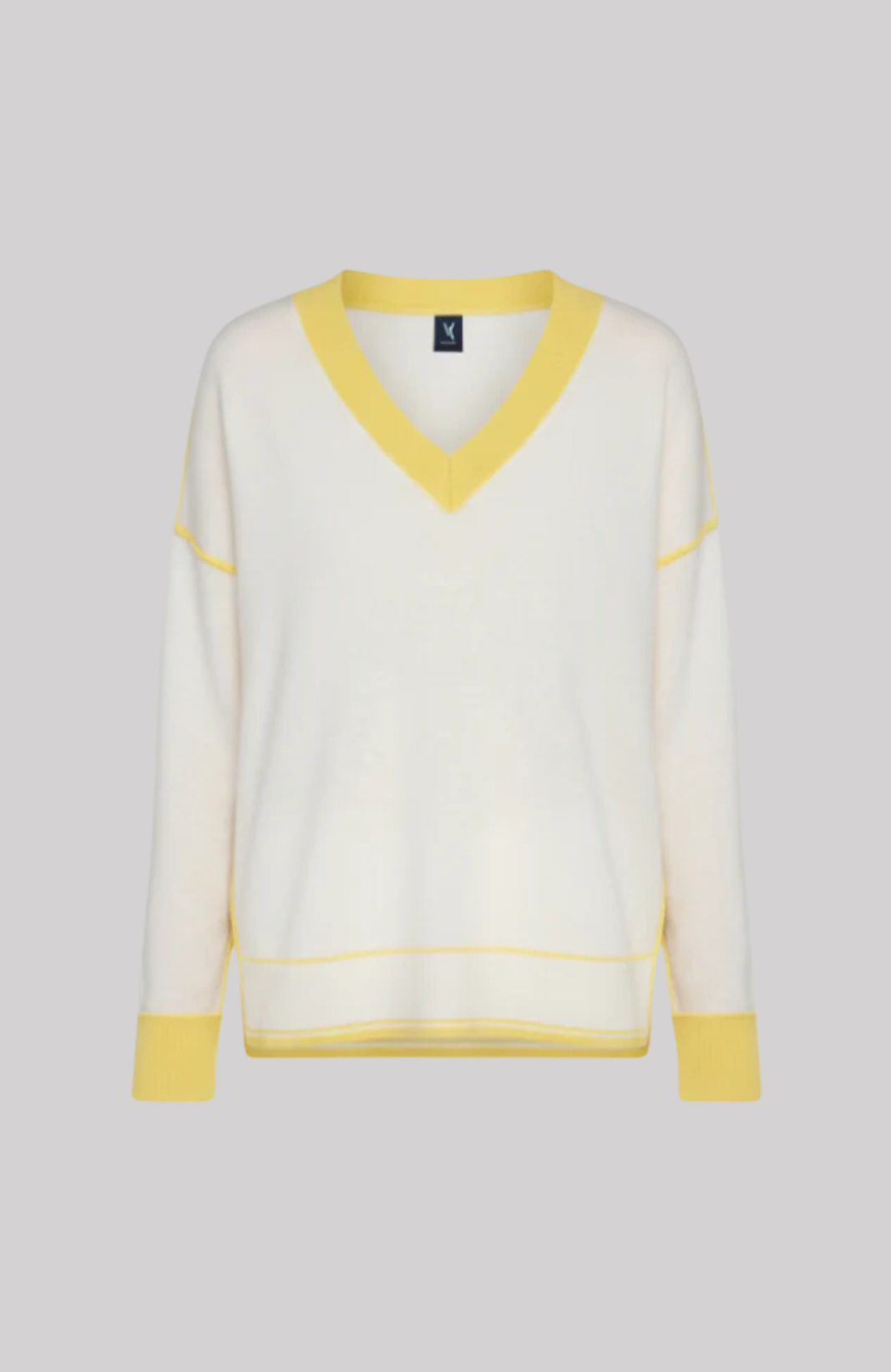 V-Neck Sweater with Contrast Trim