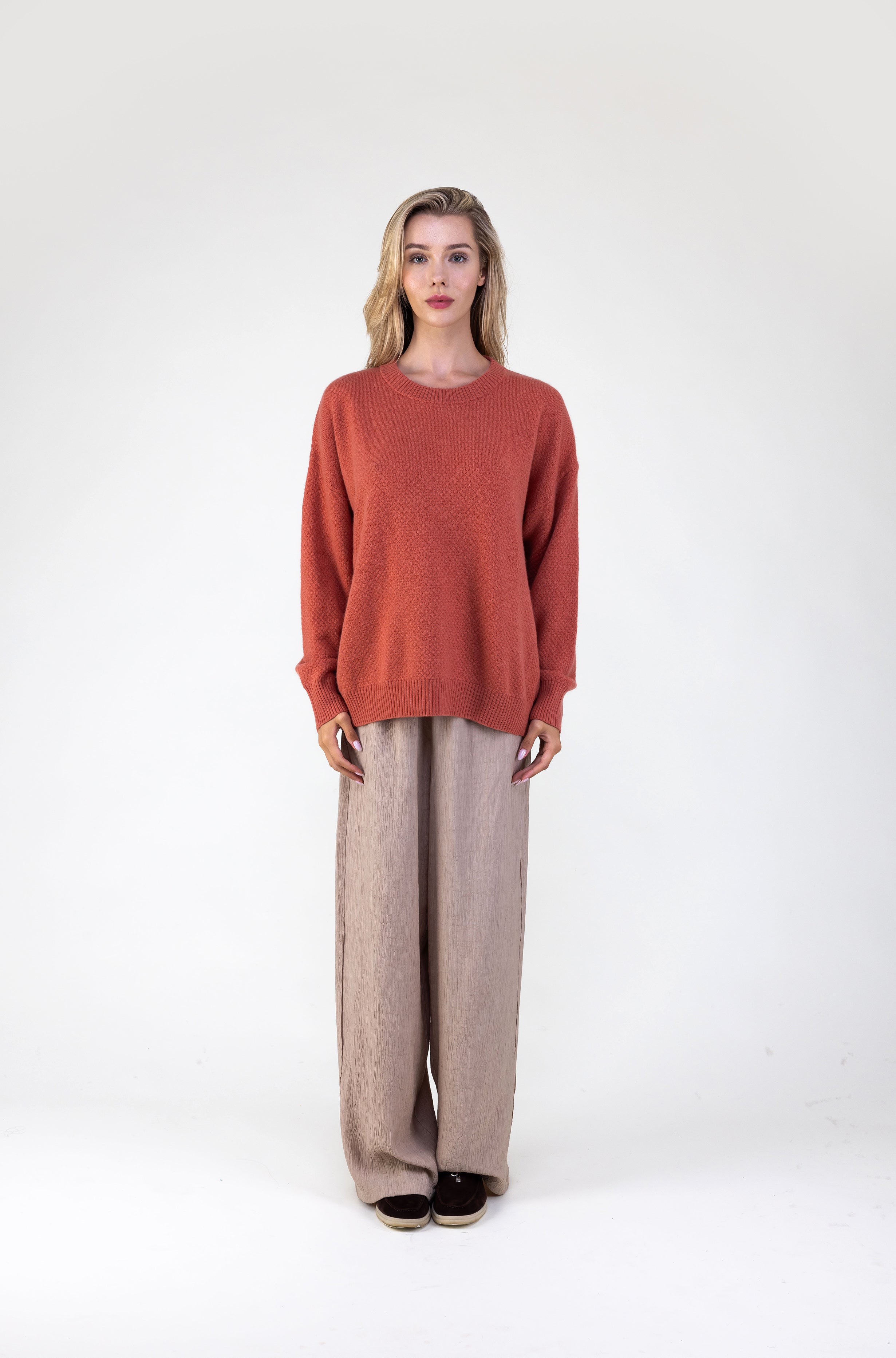 Van Kukil Textured Crewneck Sweater