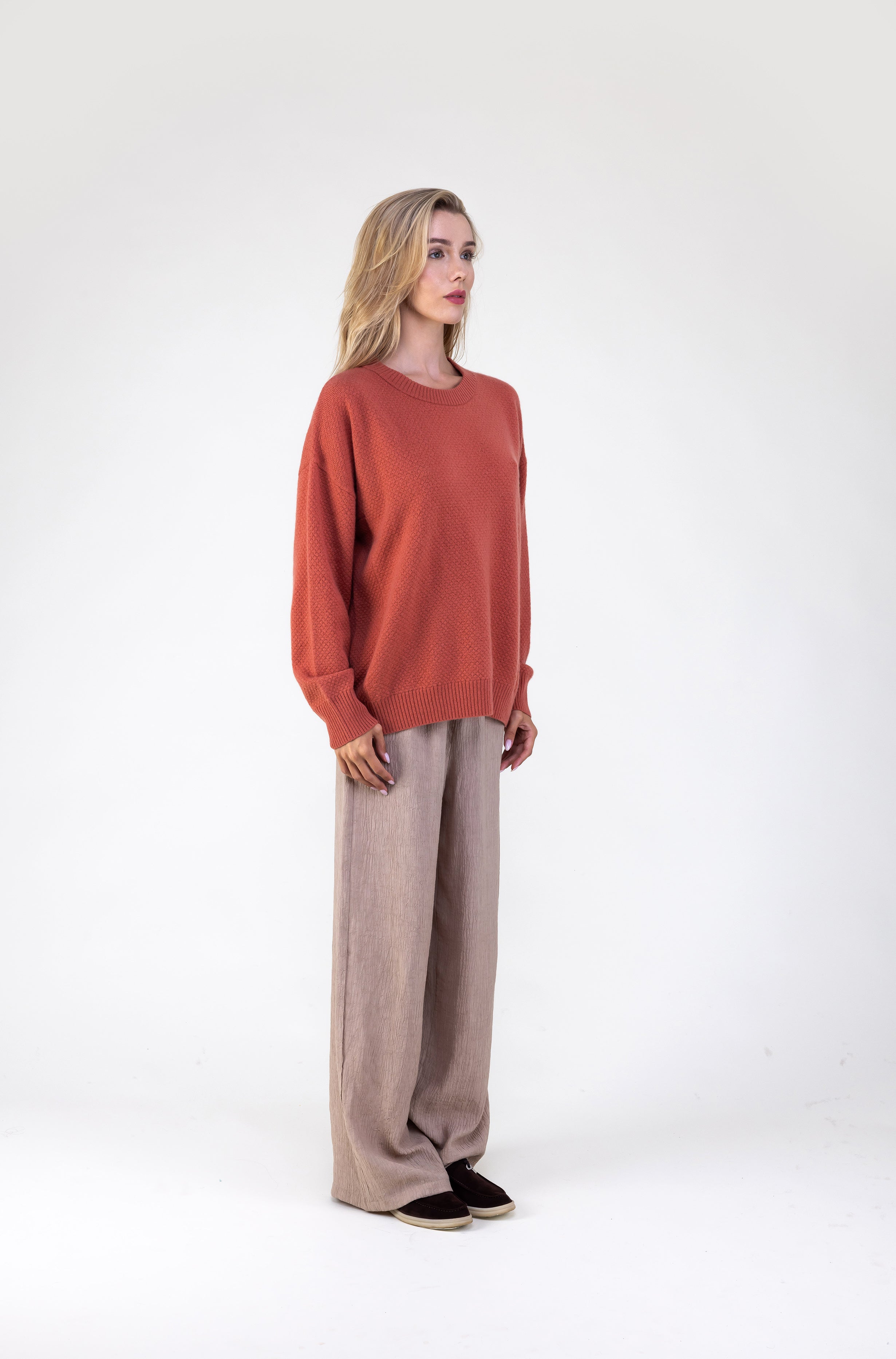 Van Kukil Textured Crewneck Sweater