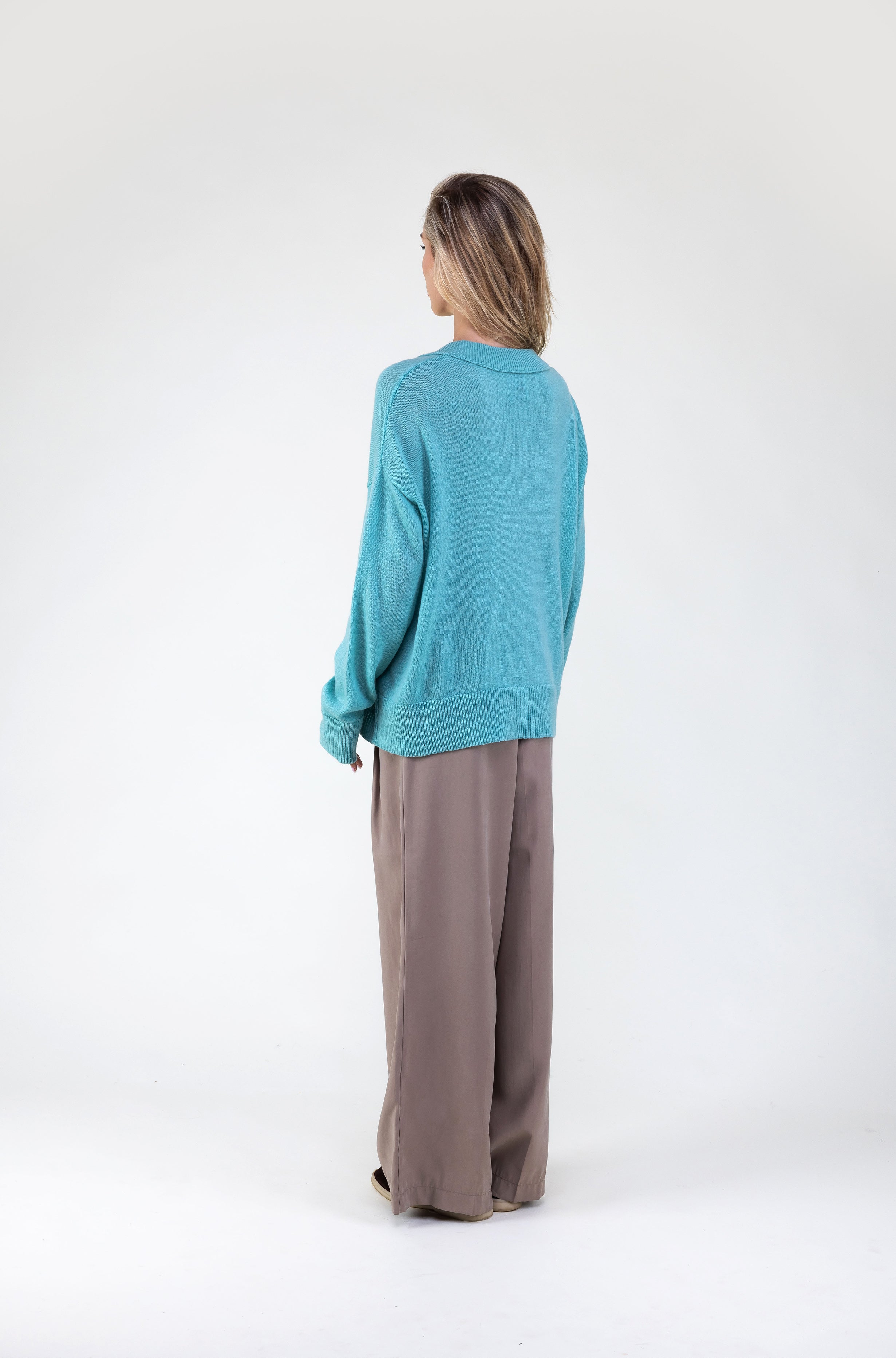 Van Kukil Relaxed V-Neck Sweater