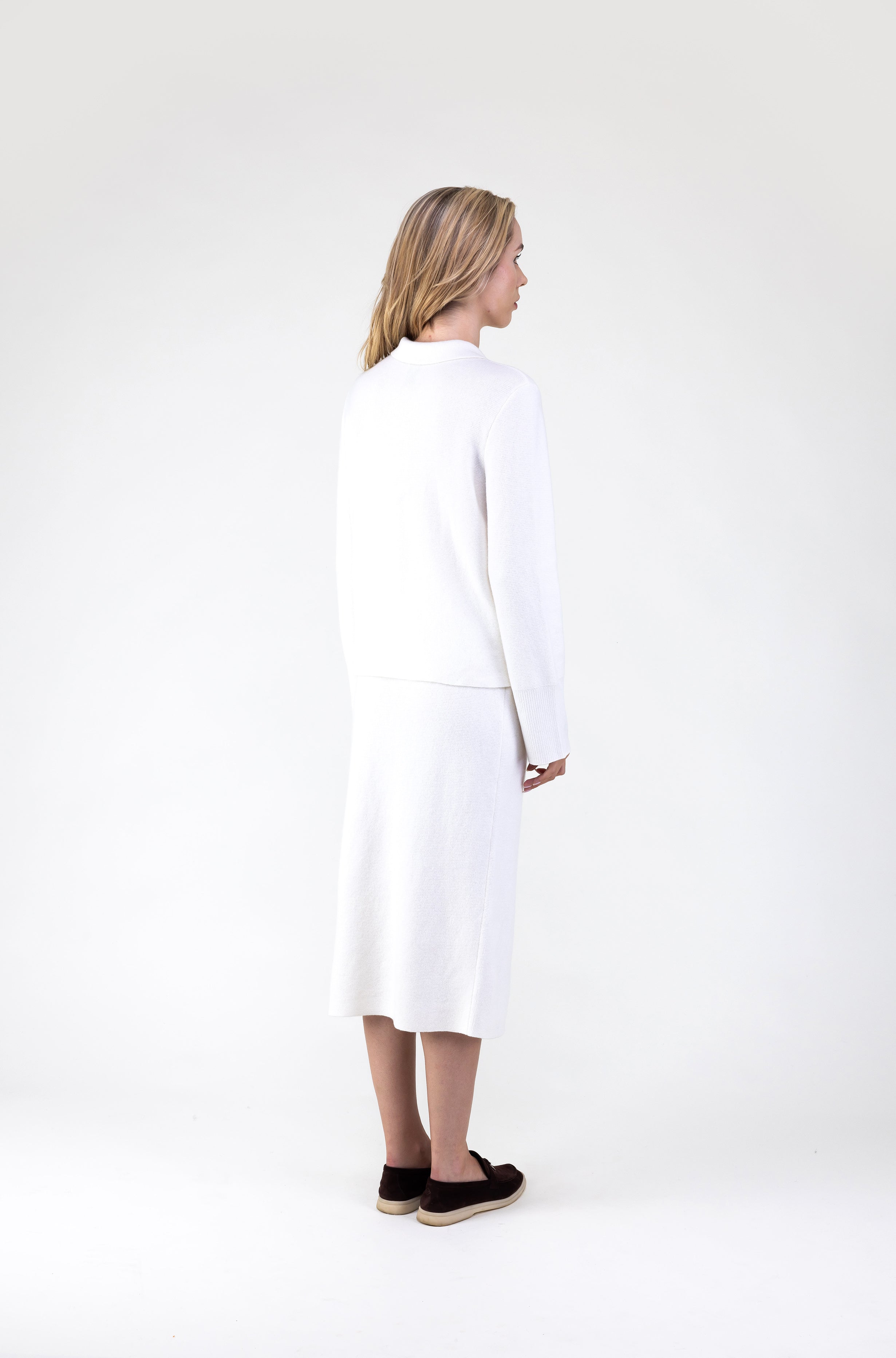 Van Kukil Cashmere Button-Up Cardigan with Collar